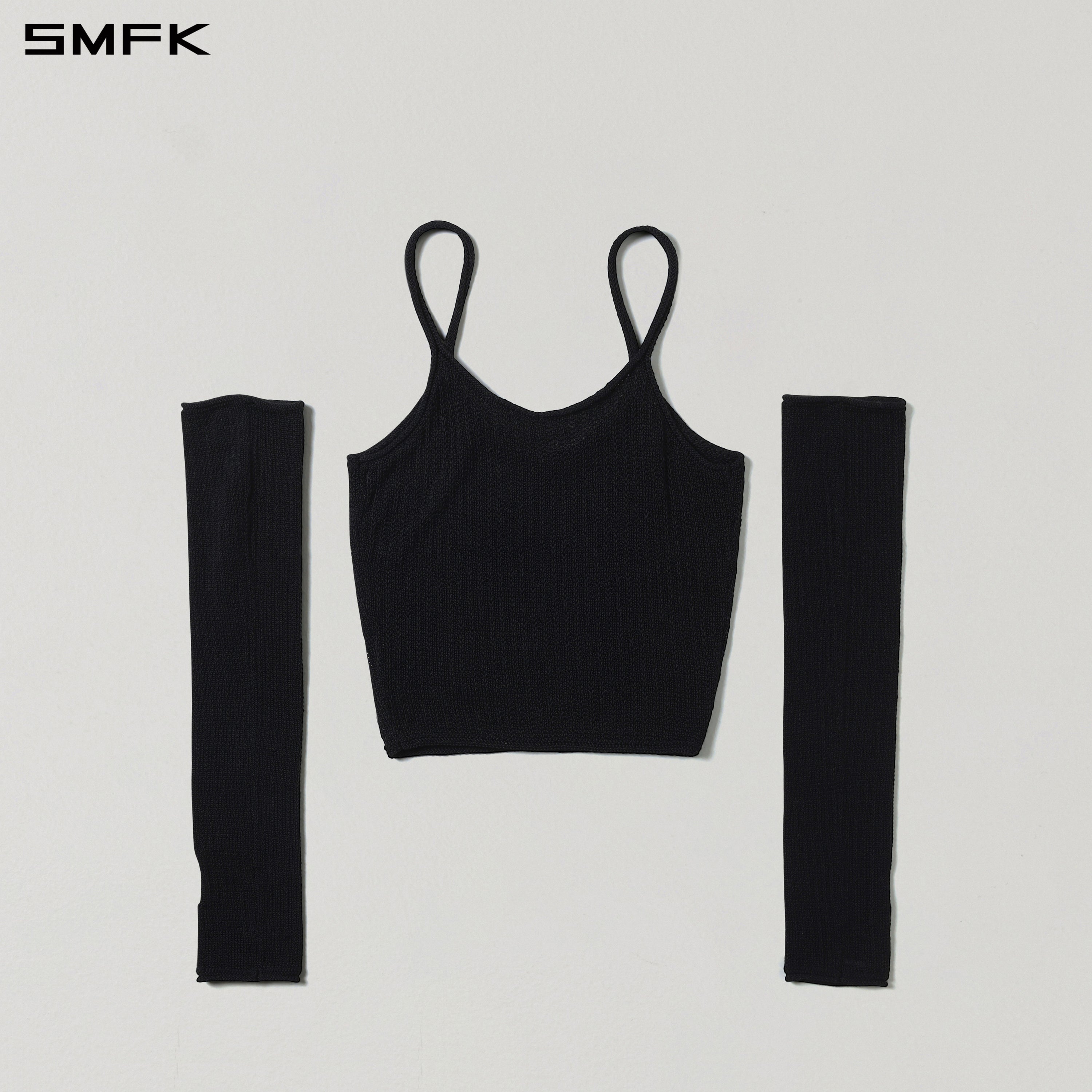 MYTH SIREN CRUISE KNIT CAMISOLE SUIT/TENCEL+SILK WILD BLACK