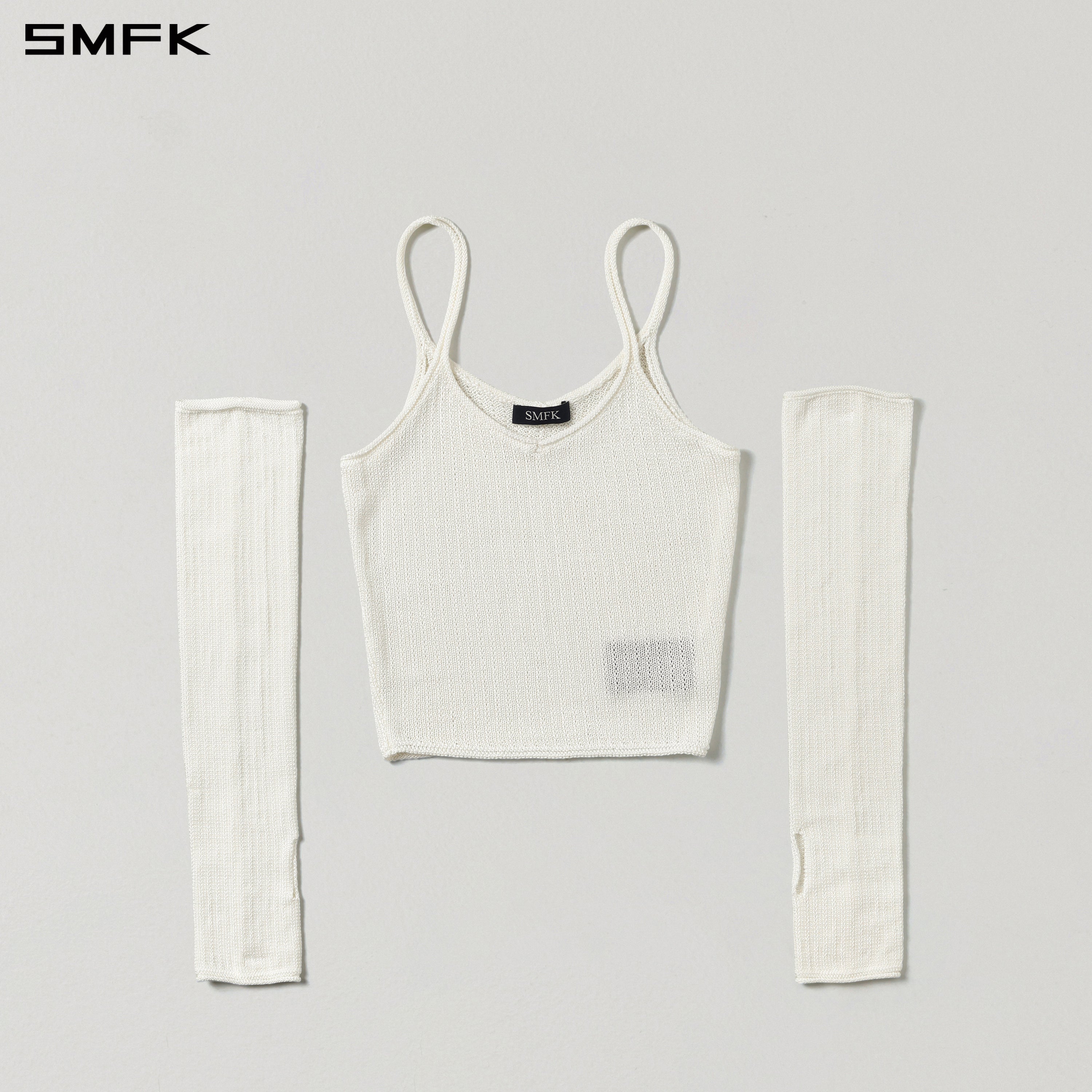 MYTH SIREN CRUISE KNIT CAMISOLE SUIT/TENCEL+SILK CLOUD WHITE