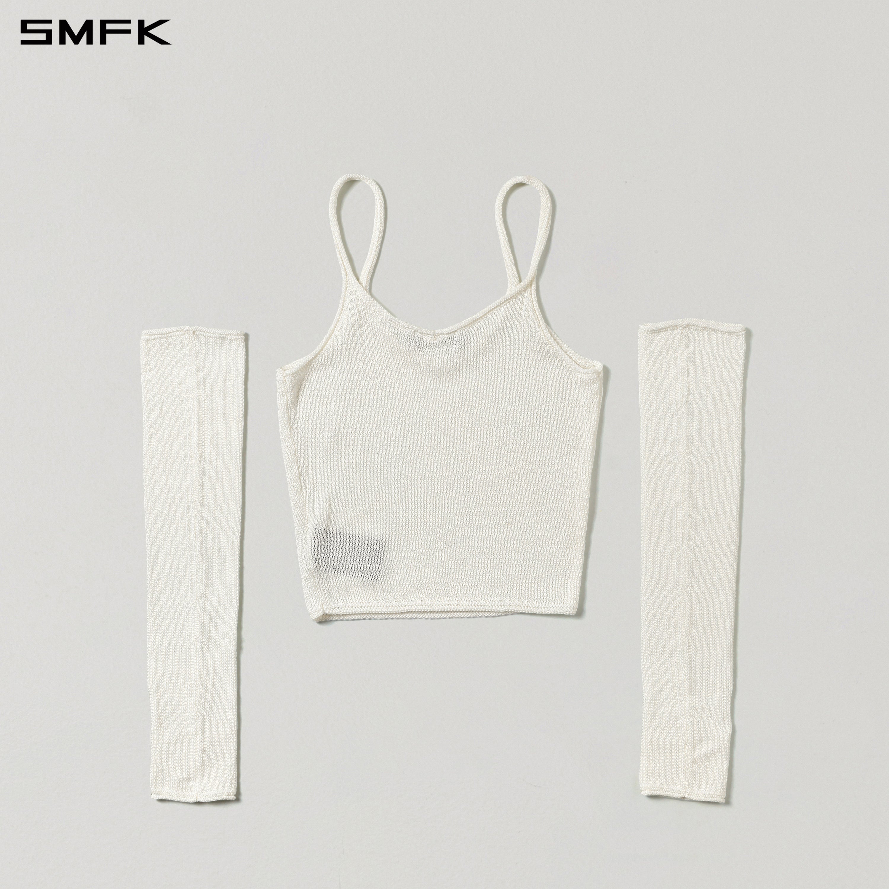 MYTH SIREN CRUISE KNIT CAMISOLE SUIT/TENCEL+SILK CLOUD WHITE