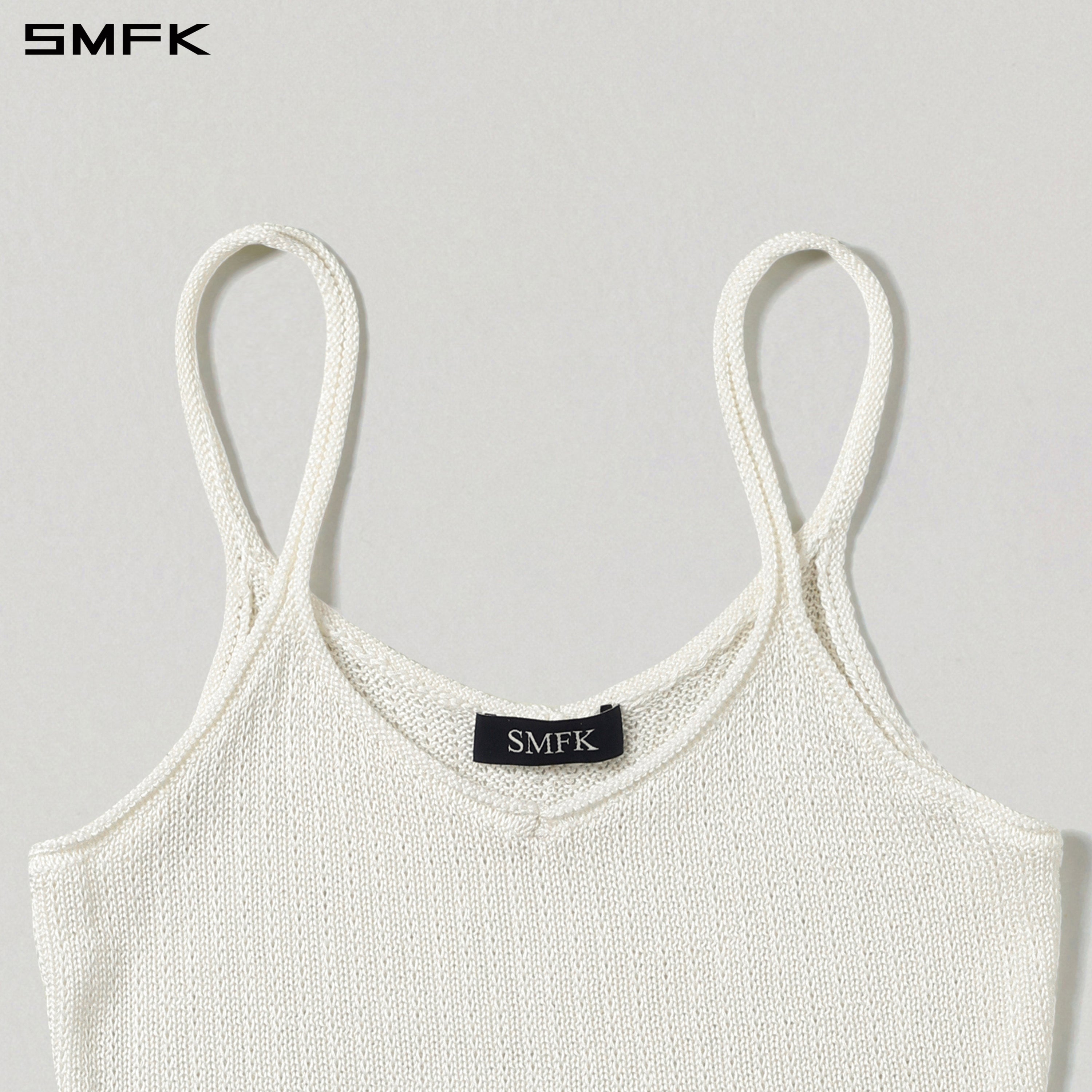 MYTH SIREN CRUISE KNIT CAMISOLE SUIT/TENCEL+SILK CLOUD WHITE
