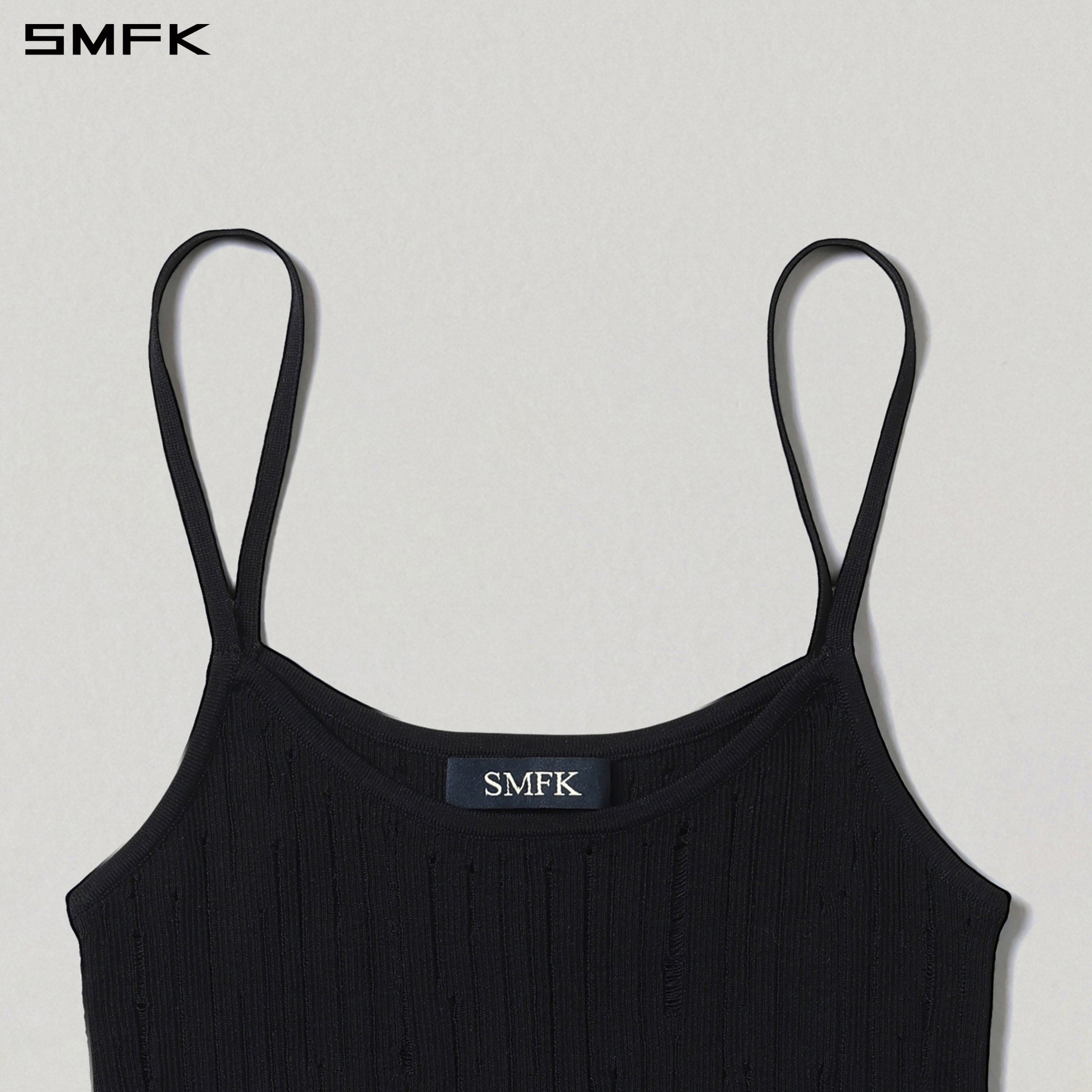 MIRAGE SIREN VISIONAL KNIT SHORT CAMISOLE/TENCEL+SILK WILD BLACK