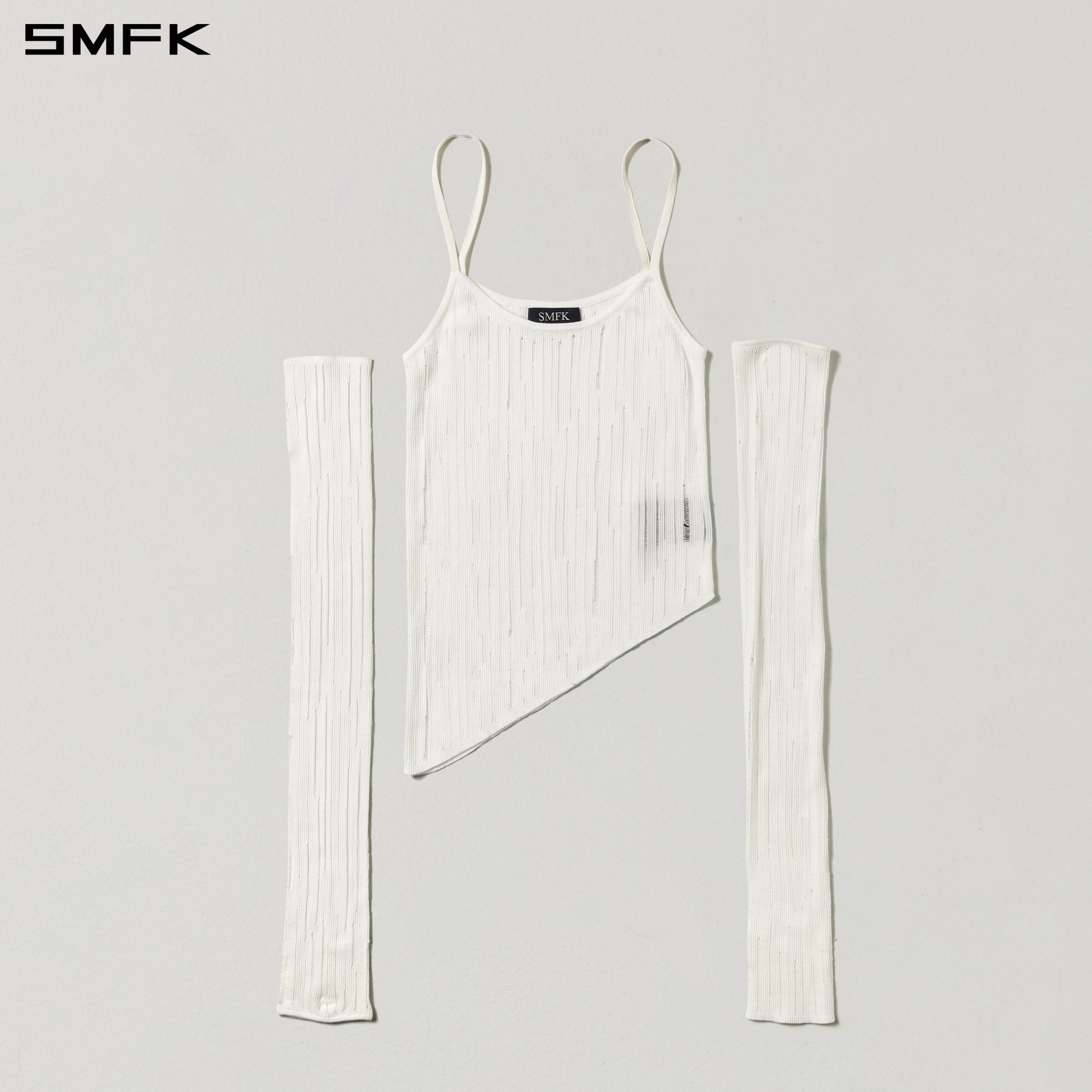 MIRAGE SIREN VISIONAL KNIT SHORT CAMISOLE/TENCEL+SILK CLOUD WHITE