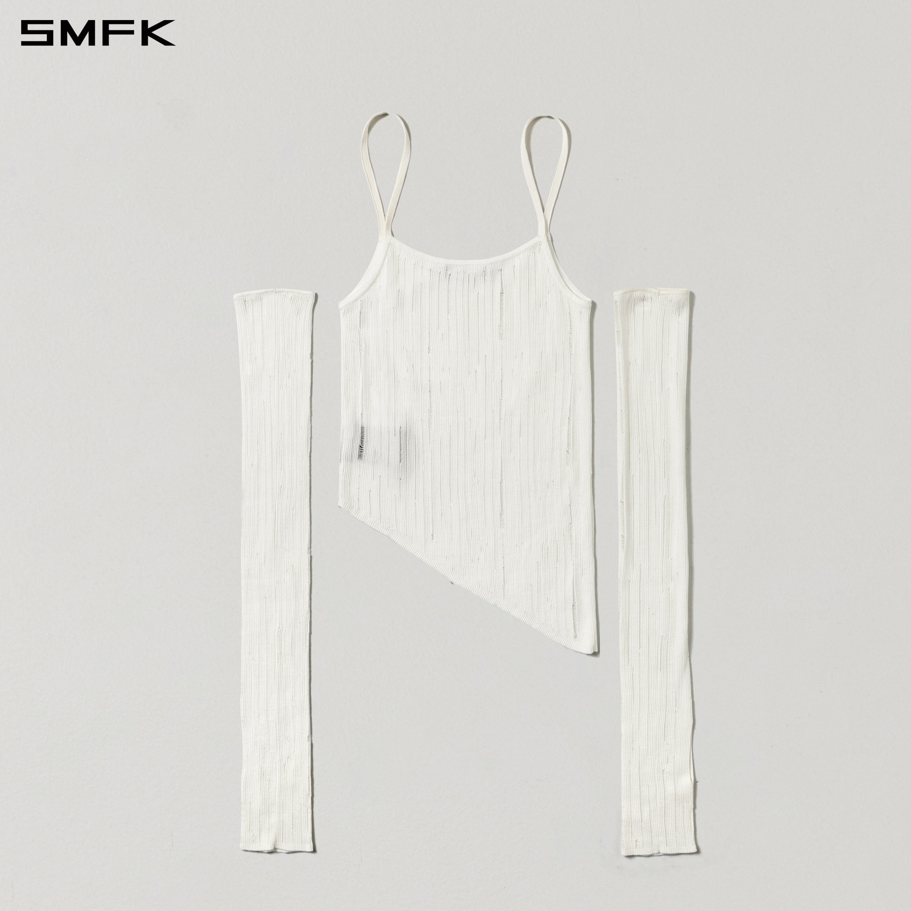 MIRAGE SIREN VISIONAL KNIT SHORT CAMISOLE/TENCEL+SILK CLOUD WHITE