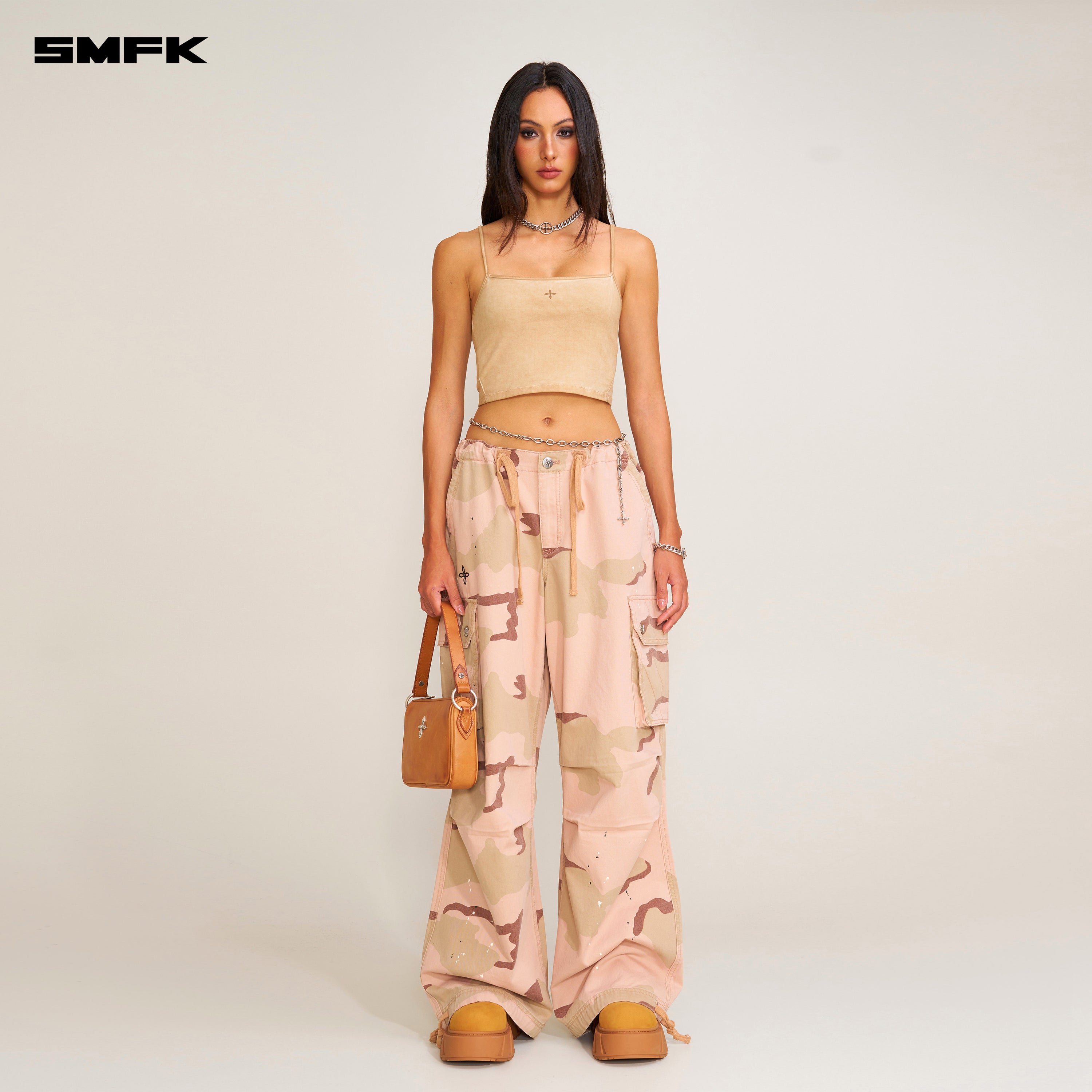 VINTAGE STORM FADE DYE SHORT CAMISOLE FADING DESERT