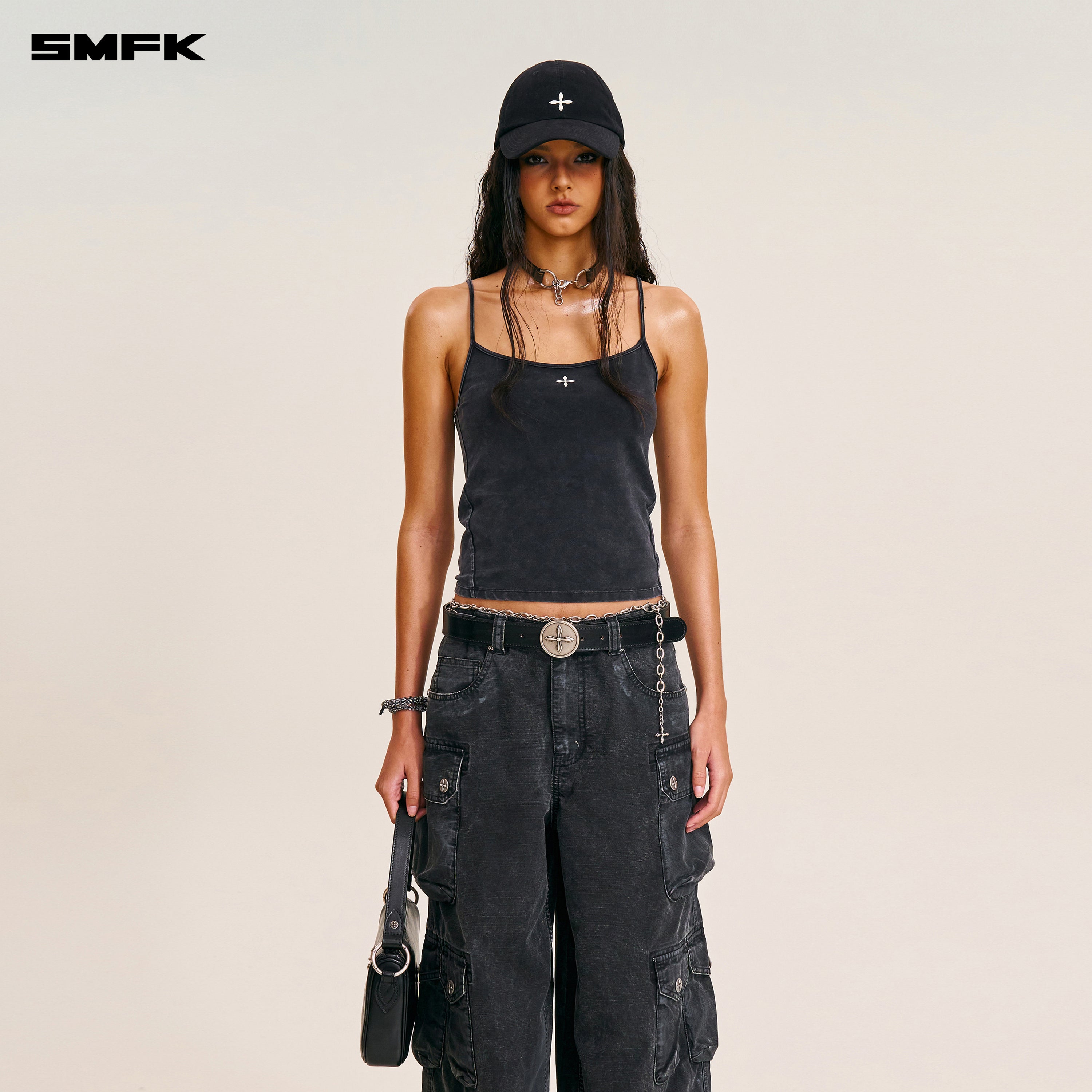VINTAGE STORM FADE CAMISOLE VANISH BLACK