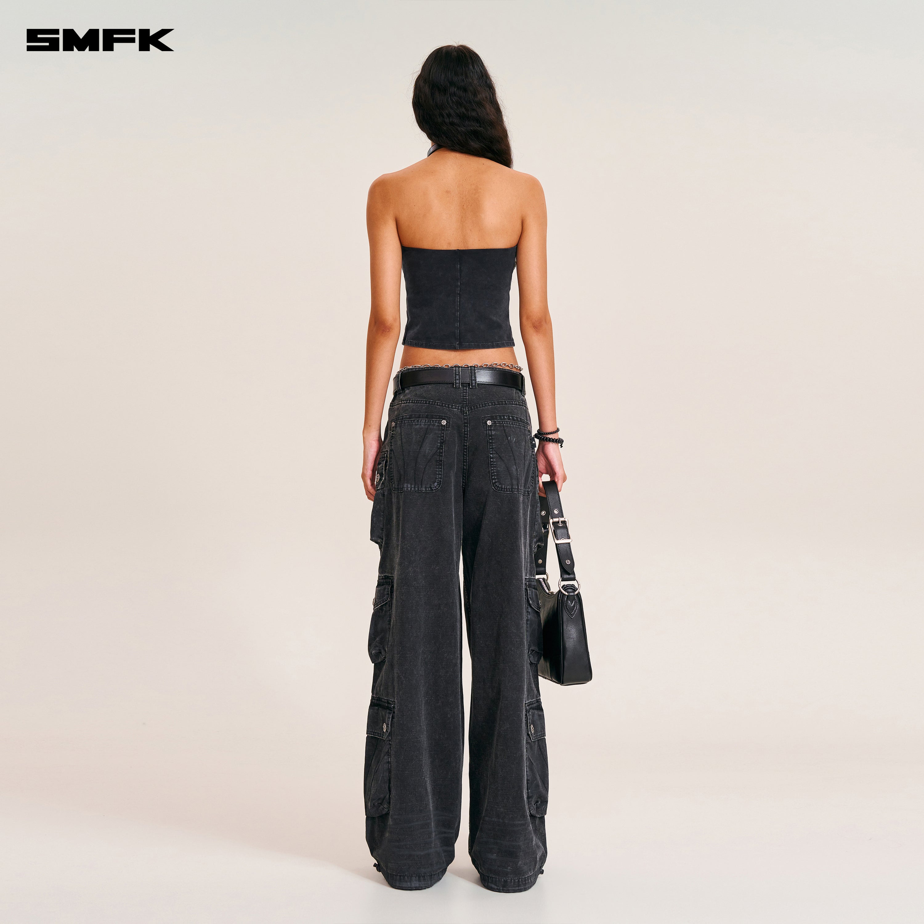 VINTAGE STORM FADE BUSTIER/FADE DYE VANISH BLACK
