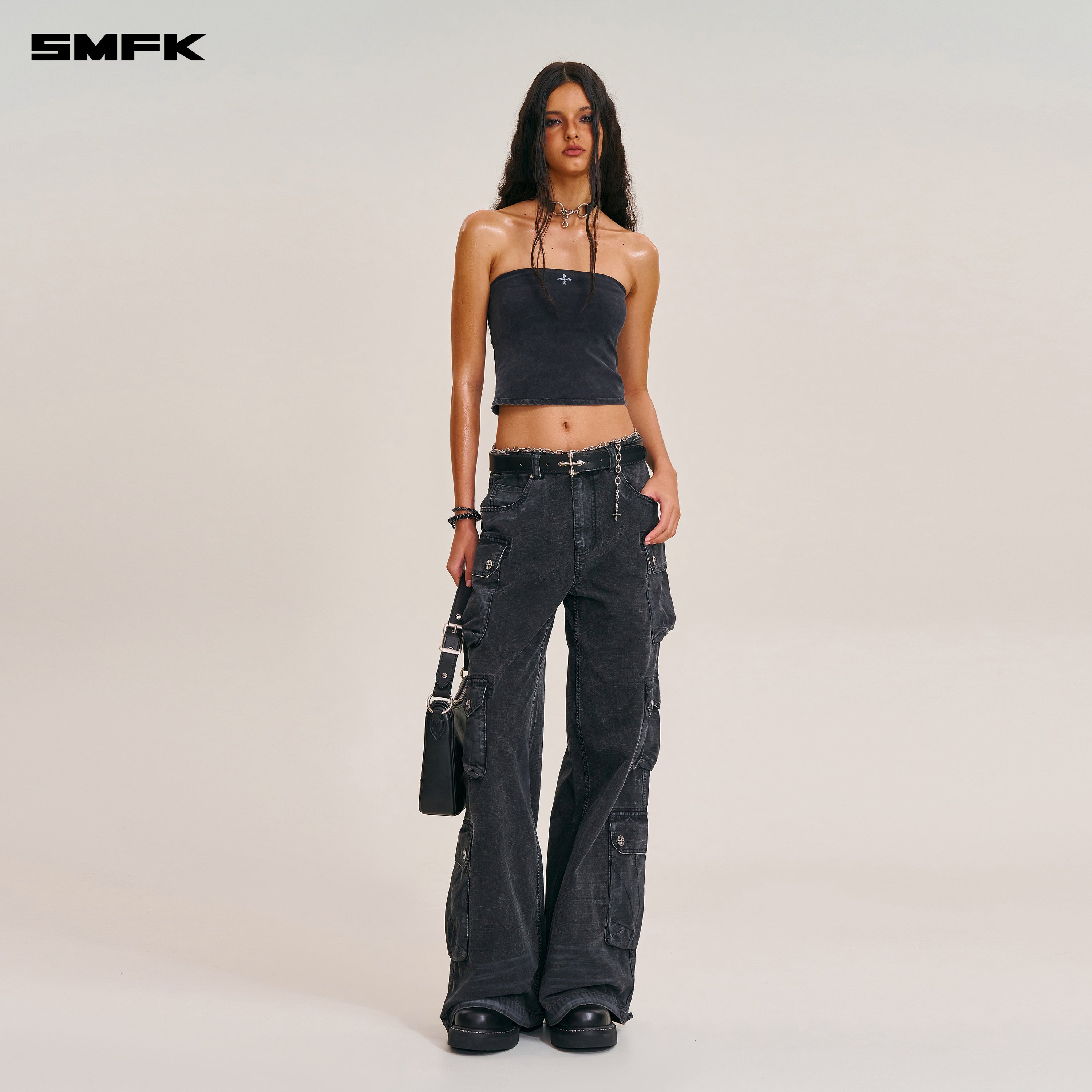 VINTAGE STORM FADE BUSTIER/FADE DYE VANISH BLACK