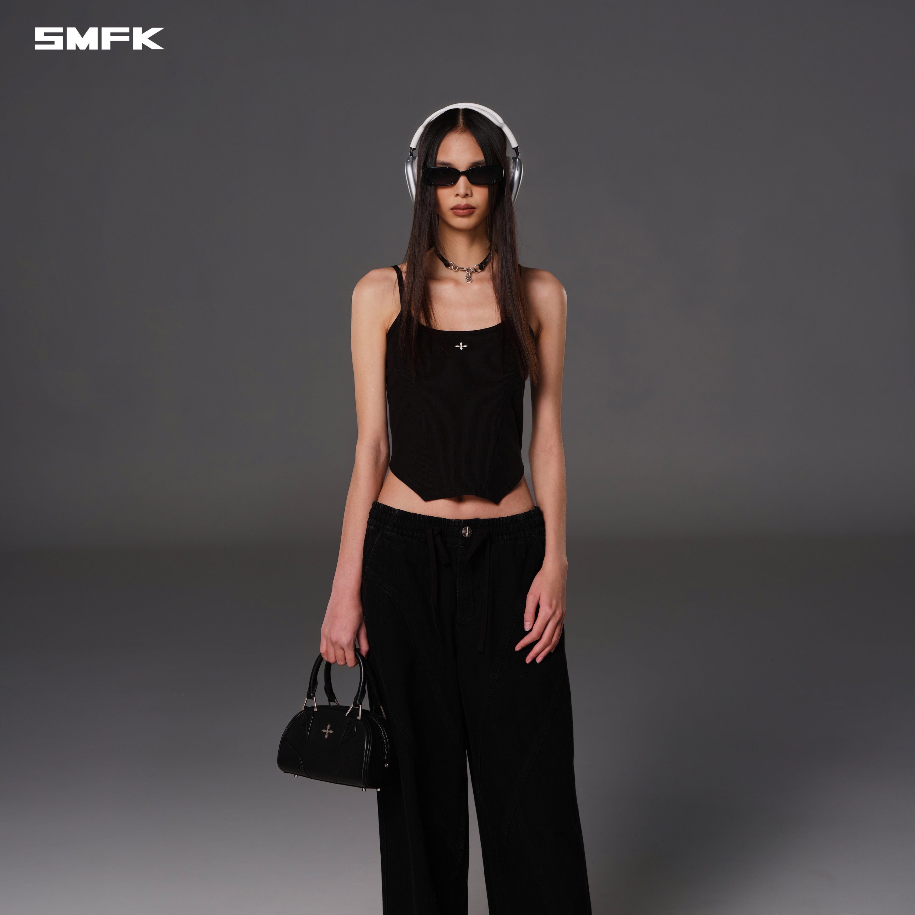 VINTAGE ROVE SILK CAMISOLE/SILK&COTTON WILD BLACK