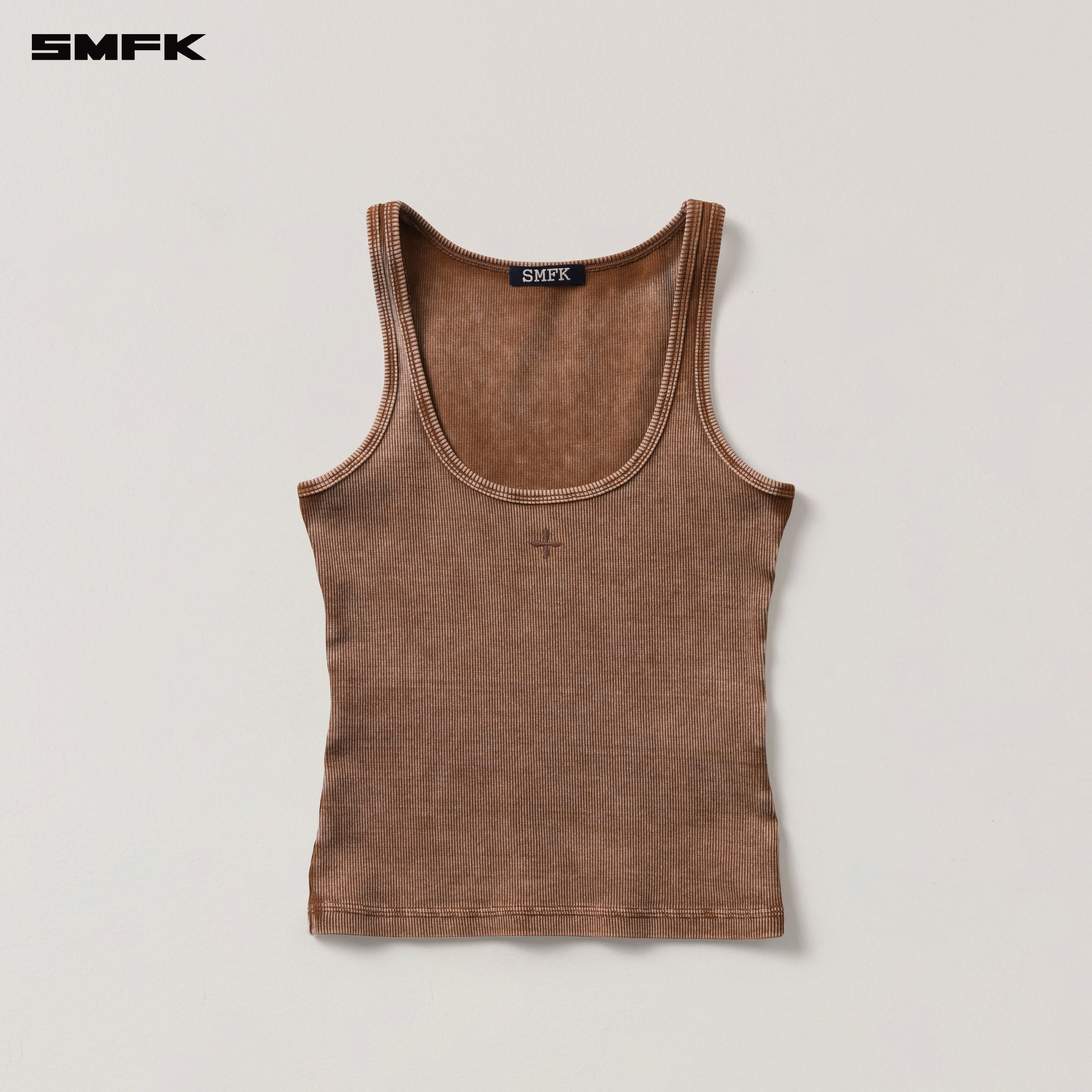 VINTAGE STORM FADE RIDER TANK/FADE DYE VANISH BROWN