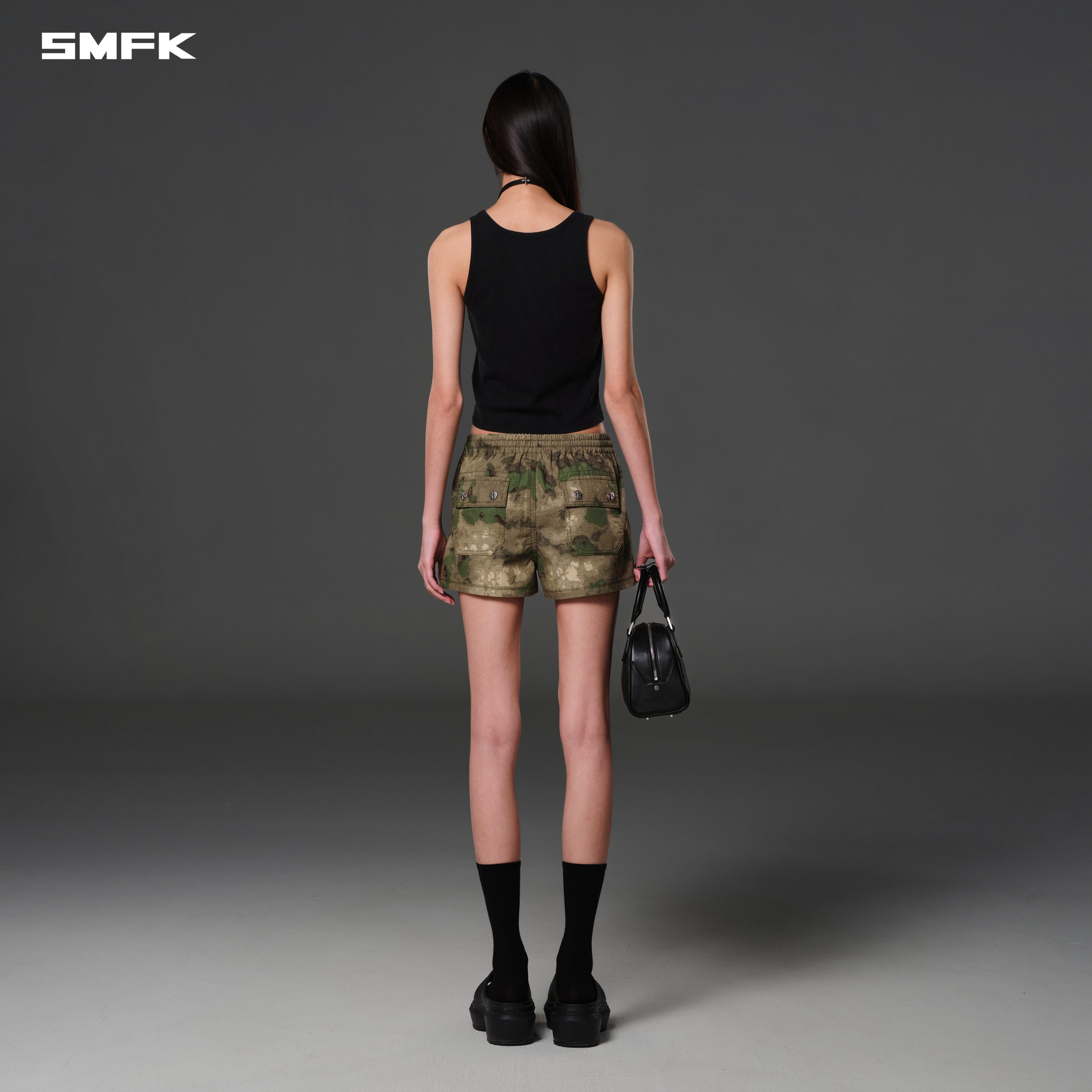 VINTAGE VANISH SILK TANK/GARMENT DYE VANISH BLACK