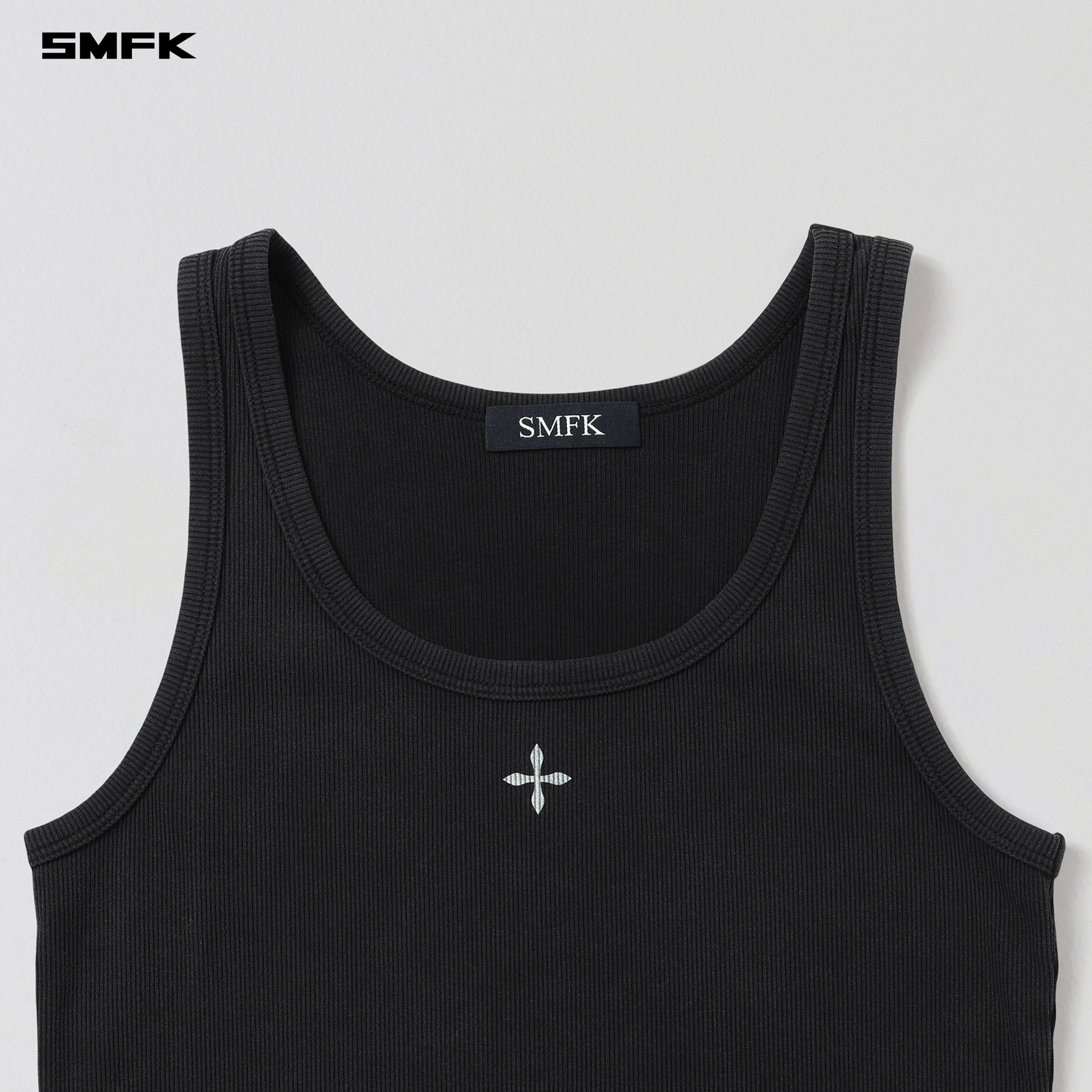 VINTAGE VANISH SILK TANK/GARMENT DYE VANISH BLACK