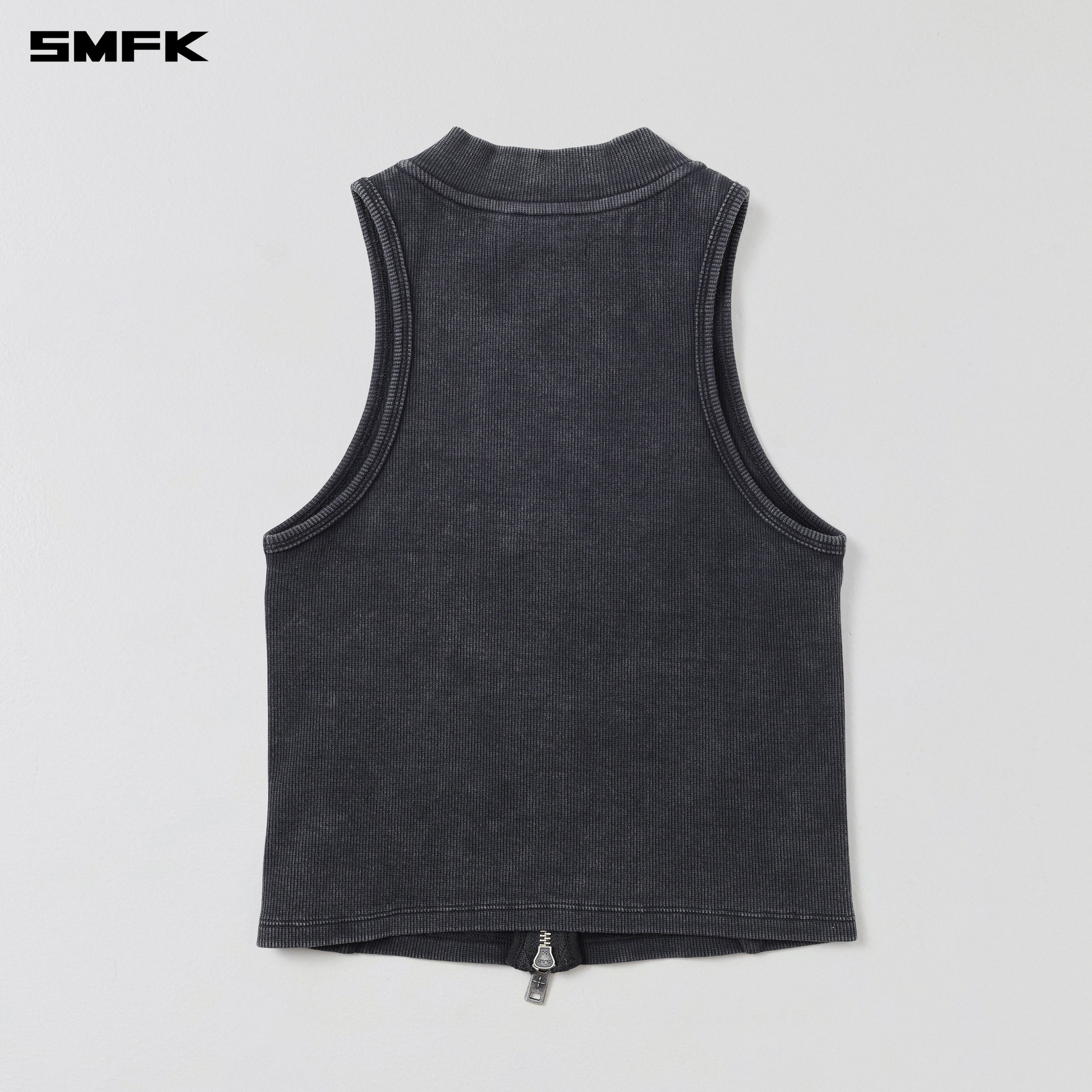 VINTAGE HIGH-NECK KILLER TANK/FADE DYE VANISH BLACK