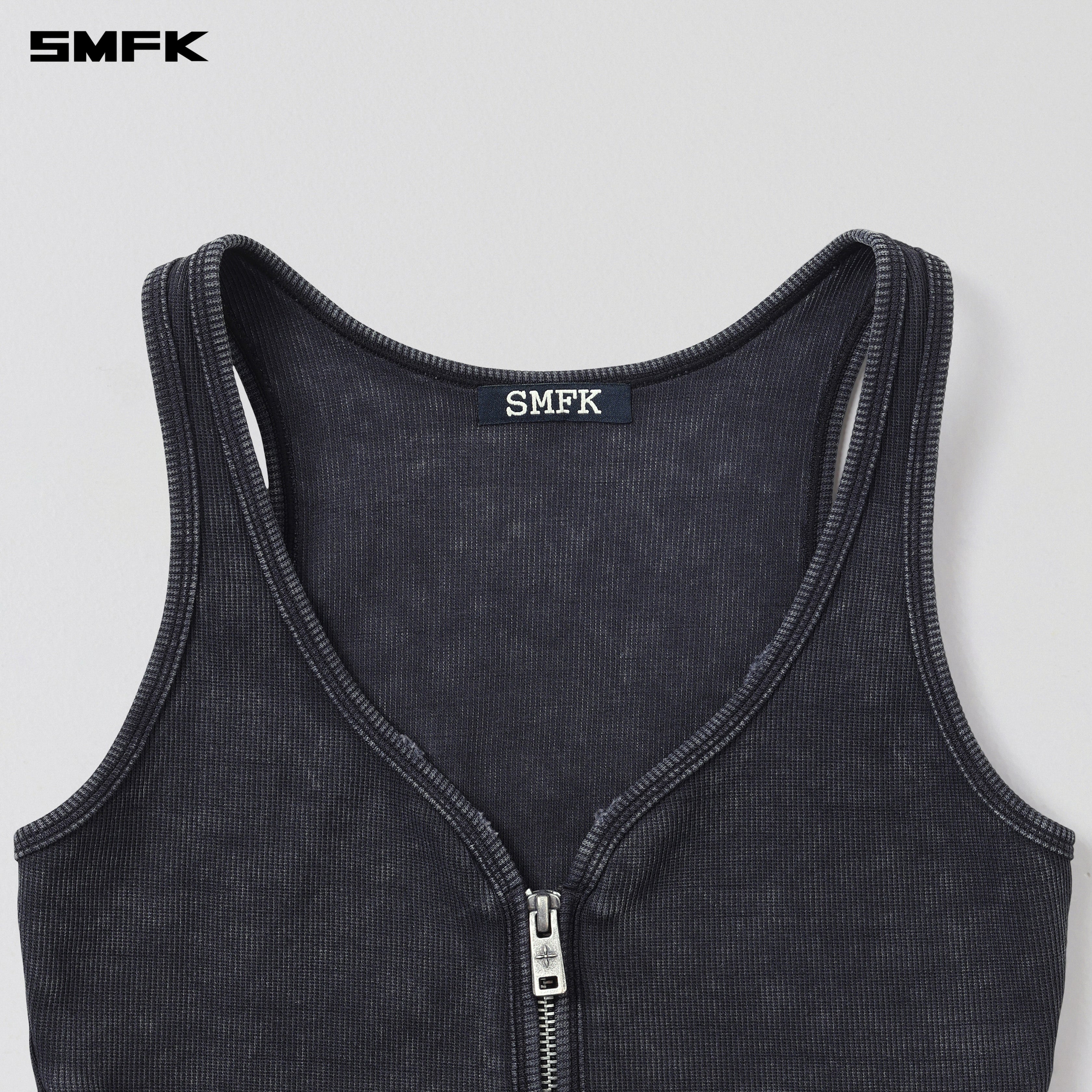 VINTAGE ROVE ZIP TANK/FADE DYE VANISH BLACK – SMFK Official