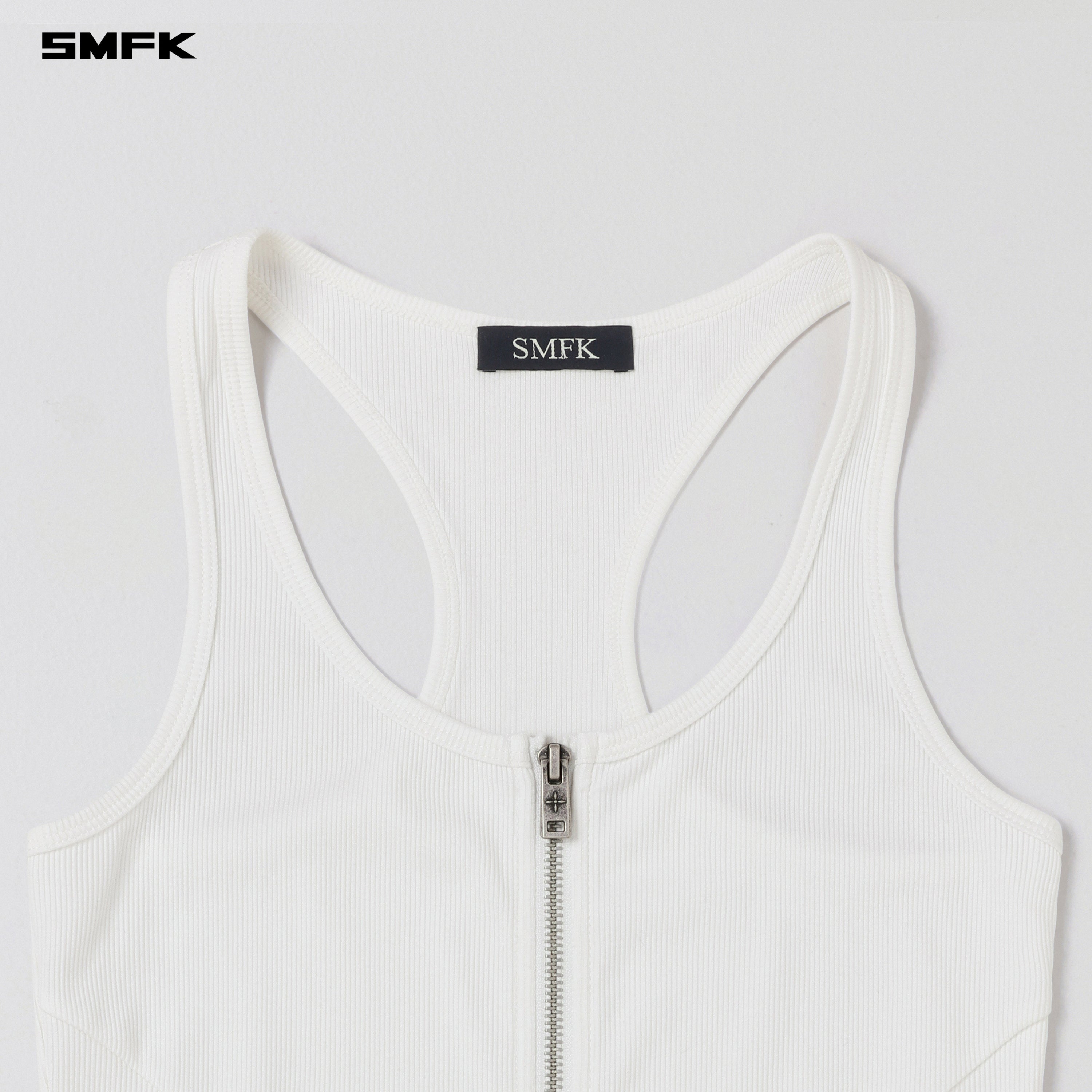 VINTAGE NOMADIC SLIM ZIP TANK/LONG-STAPLE COTTON CLOUD WHITE