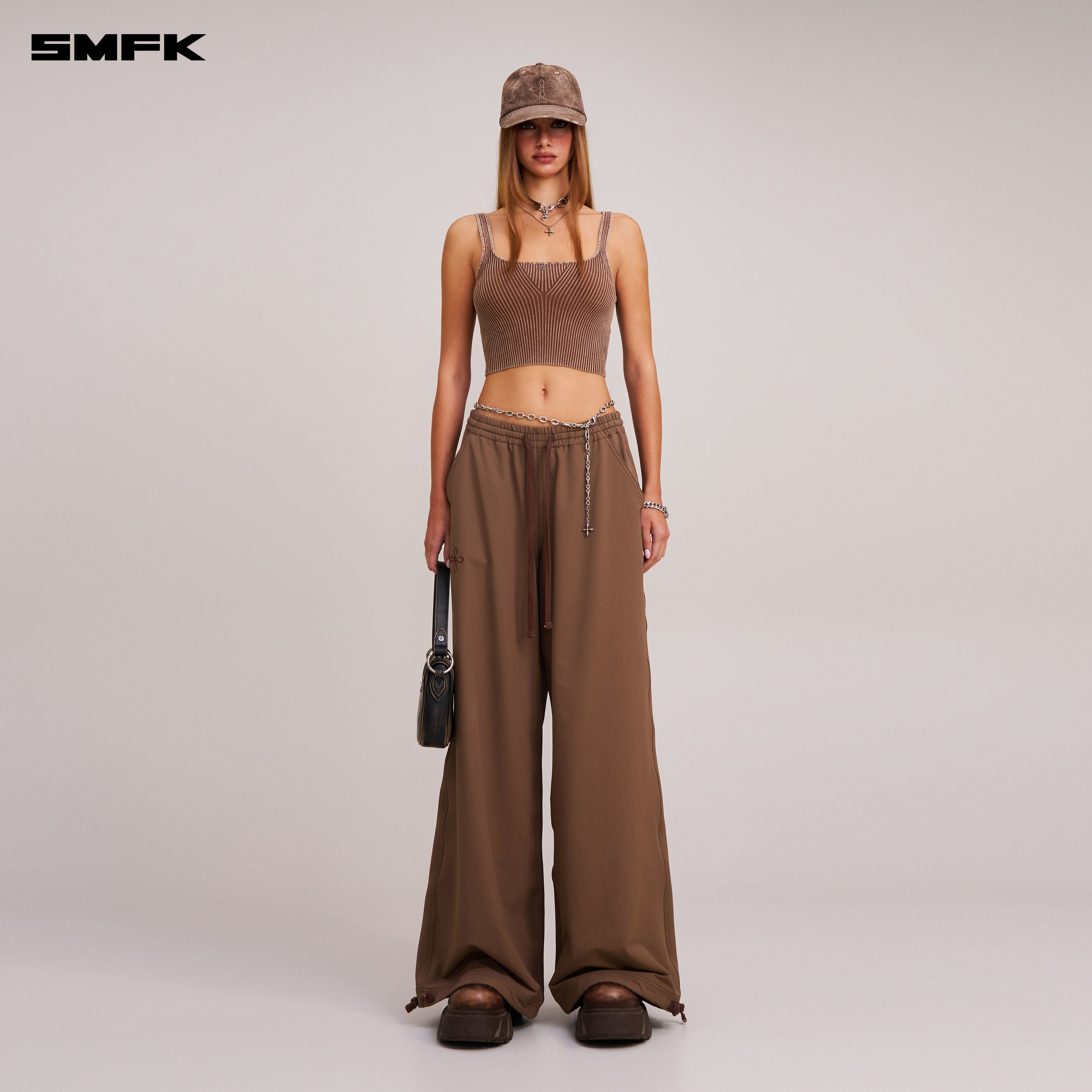 VINTAGE-SAVAGE KNIT TANK/STONE WASH VANISH BROWN