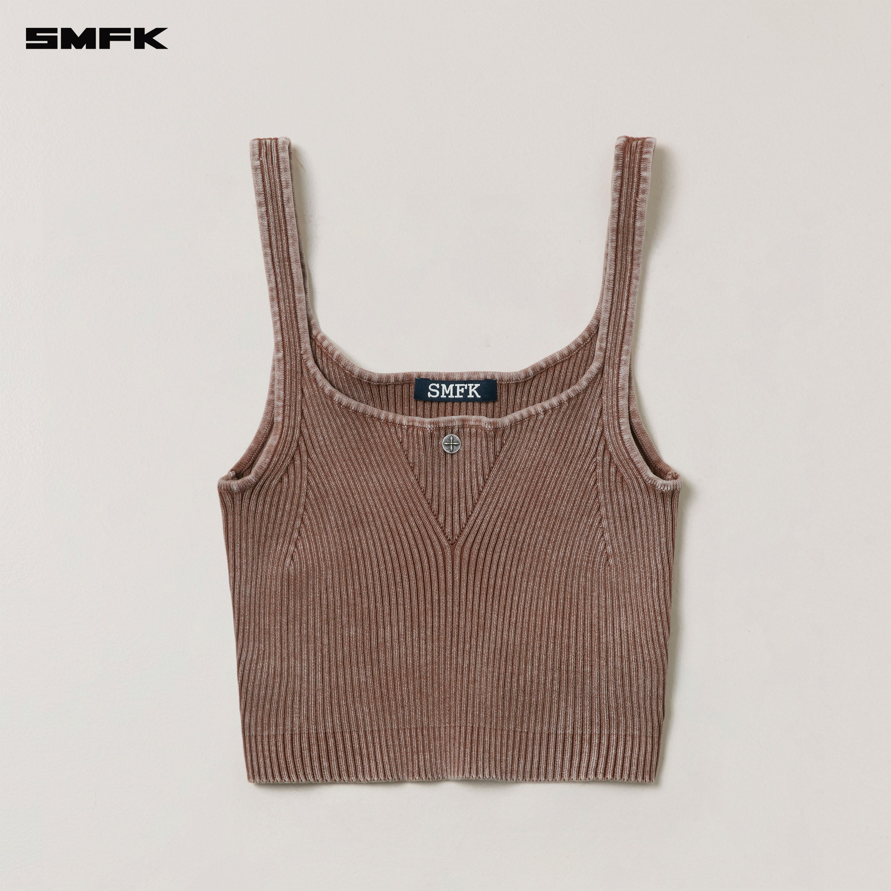 VINTAGE-SAVAGE KNIT TANK/STONE WASH VANISH BROWN