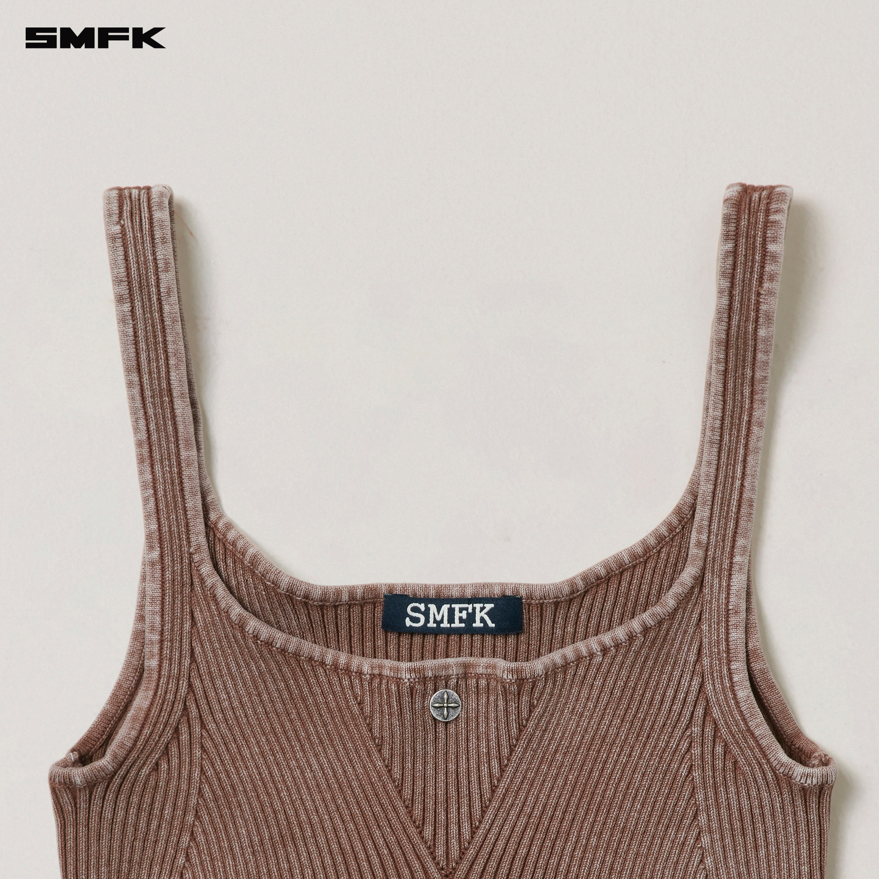VINTAGE-SAVAGE KNIT TANK/STONE WASH VANISH BROWN