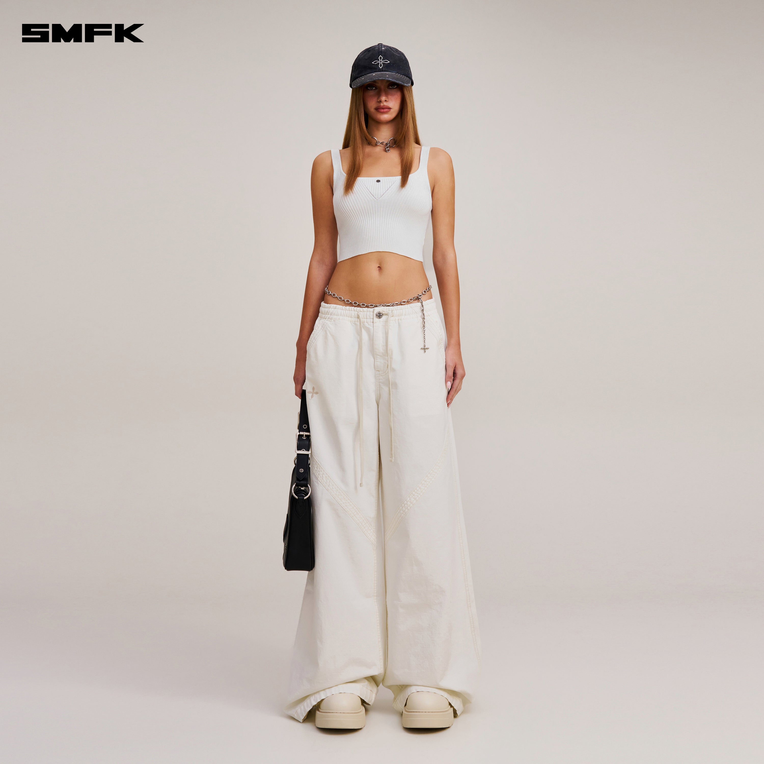 VINTAGE-SAVAGE KNIT TANK/STONE WASH VANISH WHITE