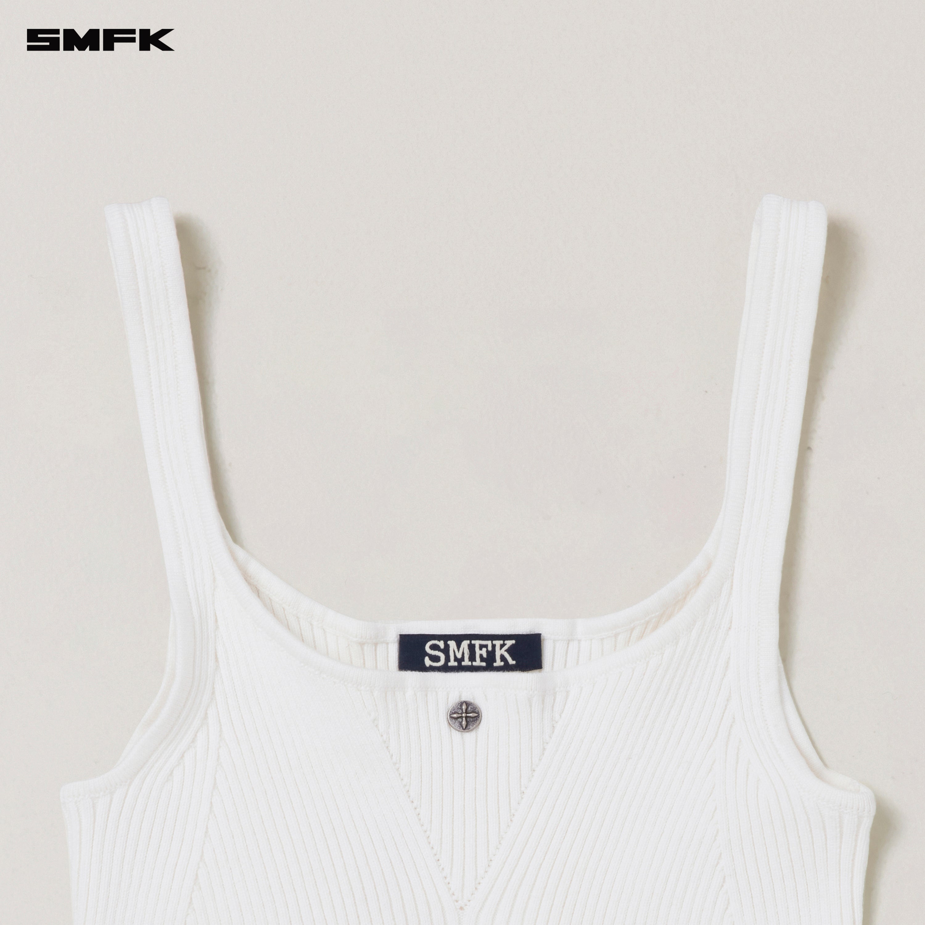 VINTAGE-SAVAGE KNIT TANK/STONE WASH VANISH WHITE