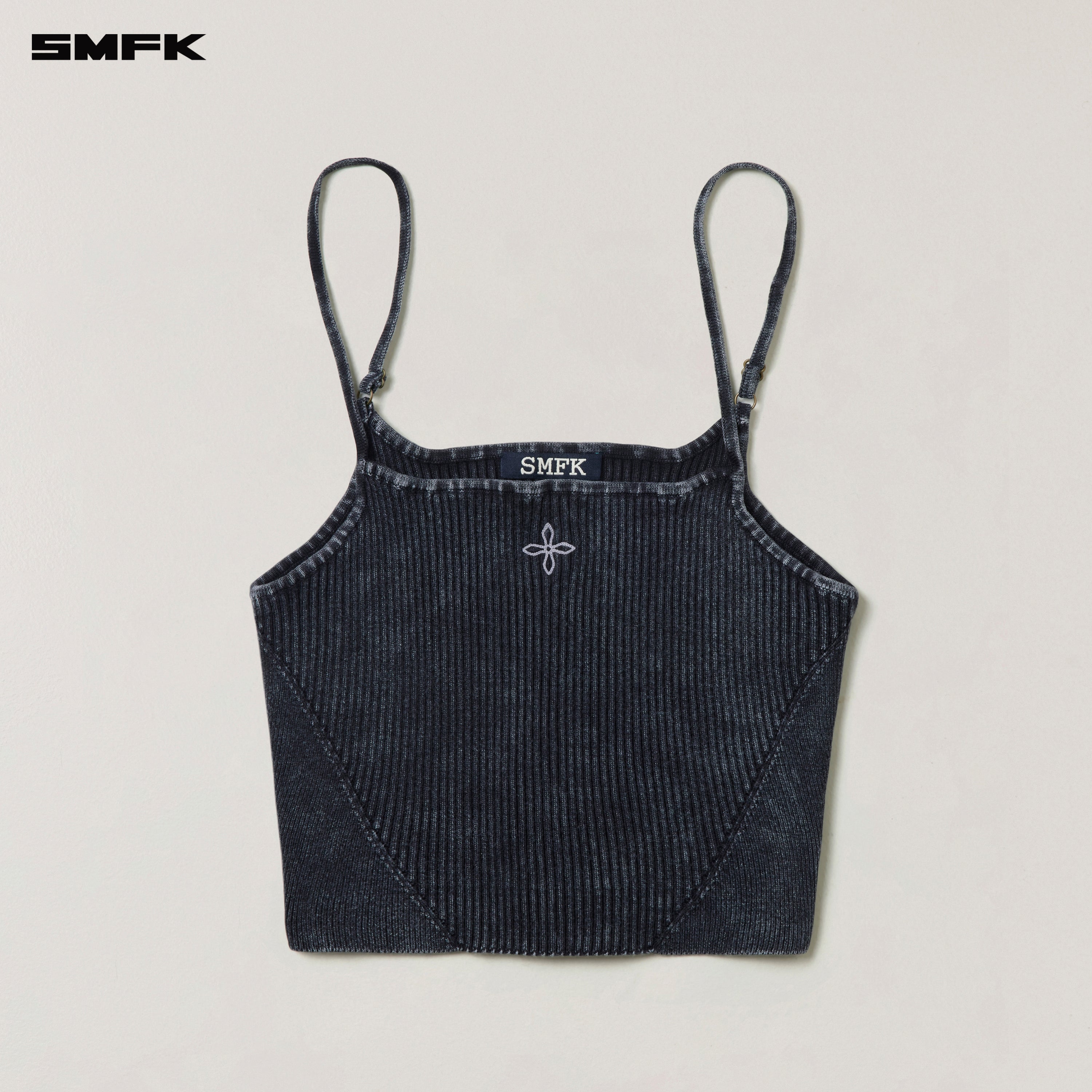 VINTAGE-SAVAGE KNIT CAMISOLE/STONE WASH VANISH BLACK