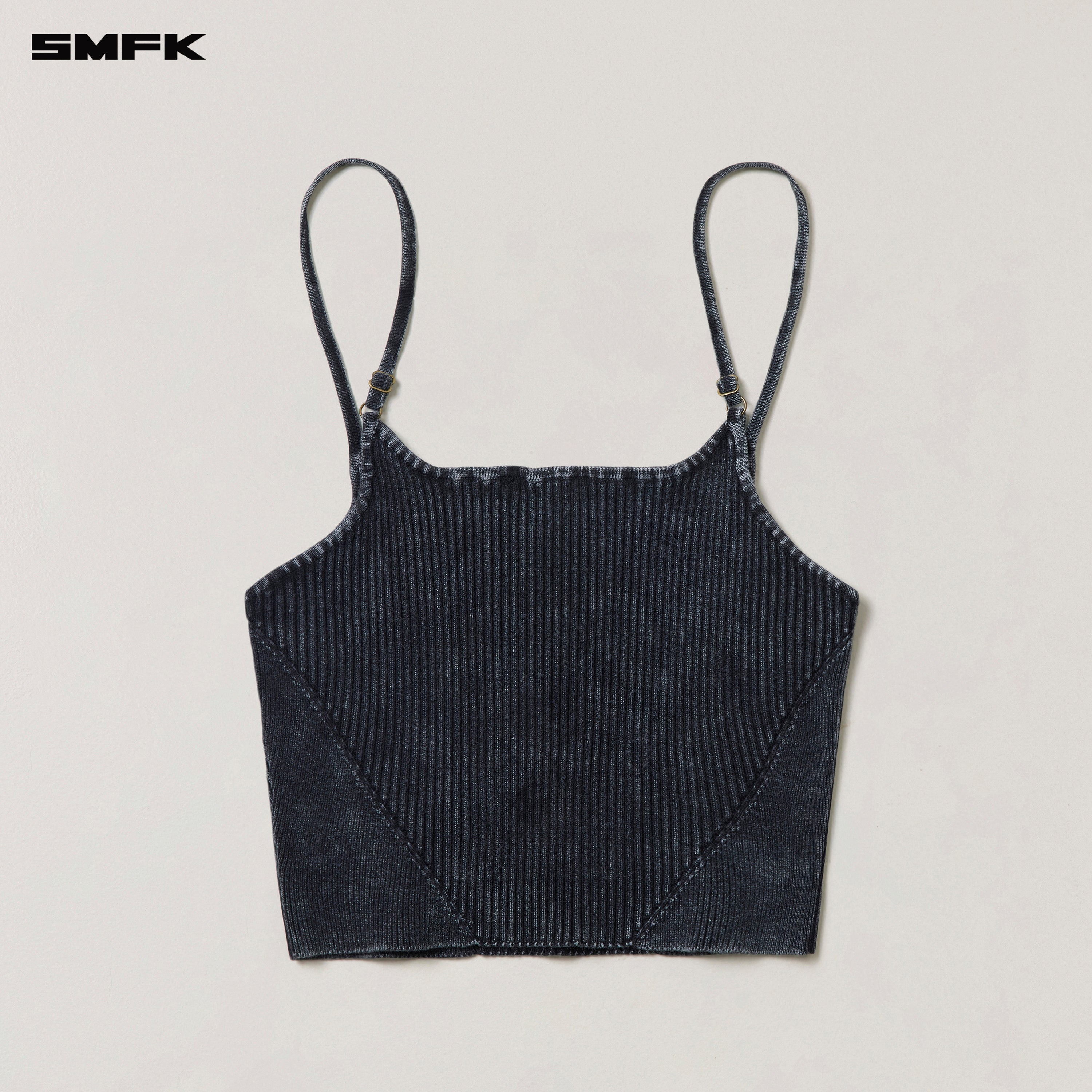 VINTAGE-SAVAGE KNIT CAMISOLE/STONE WASH VANISH BLACK