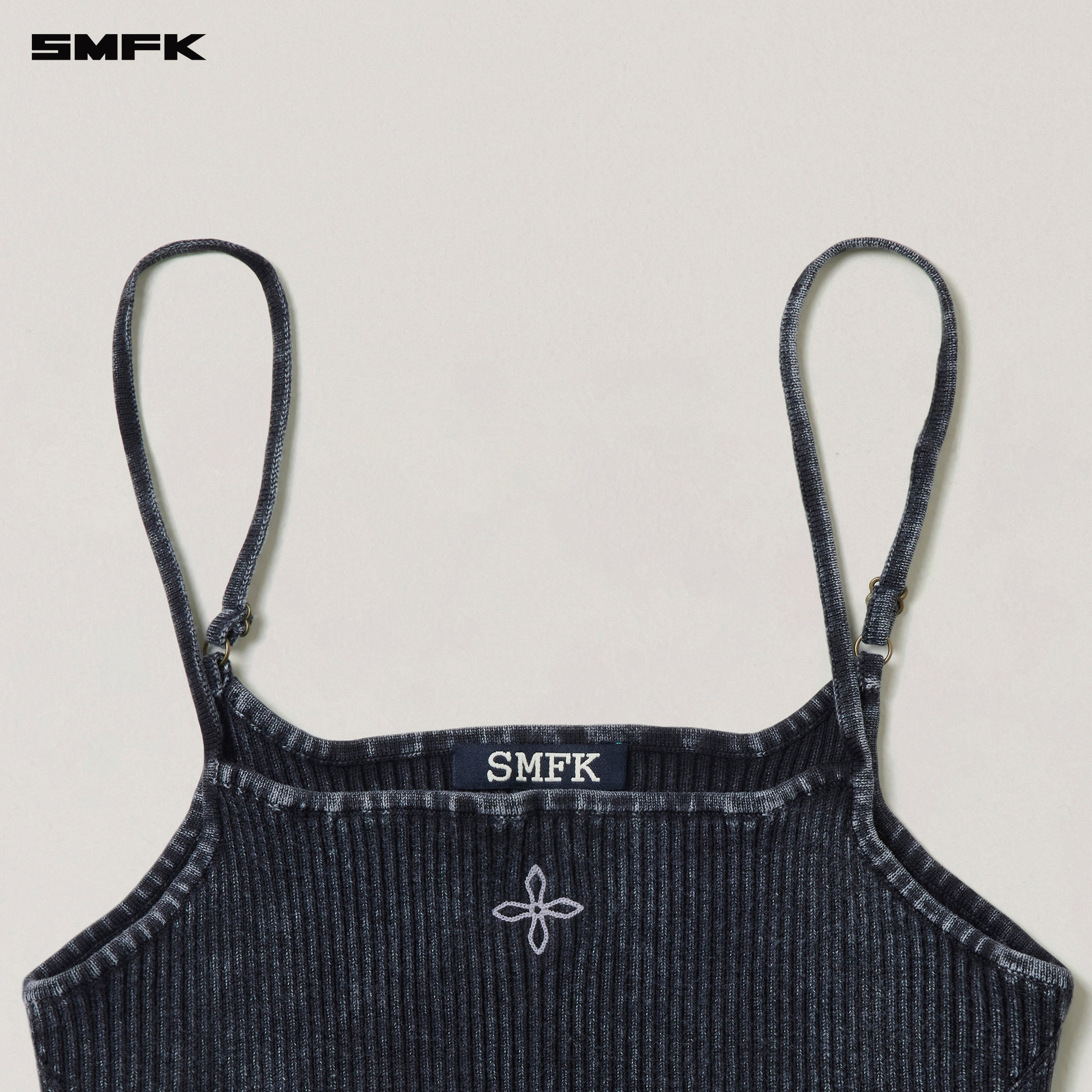 VINTAGE-SAVAGE KNIT CAMISOLE/STONE WASH VANISH BLACK