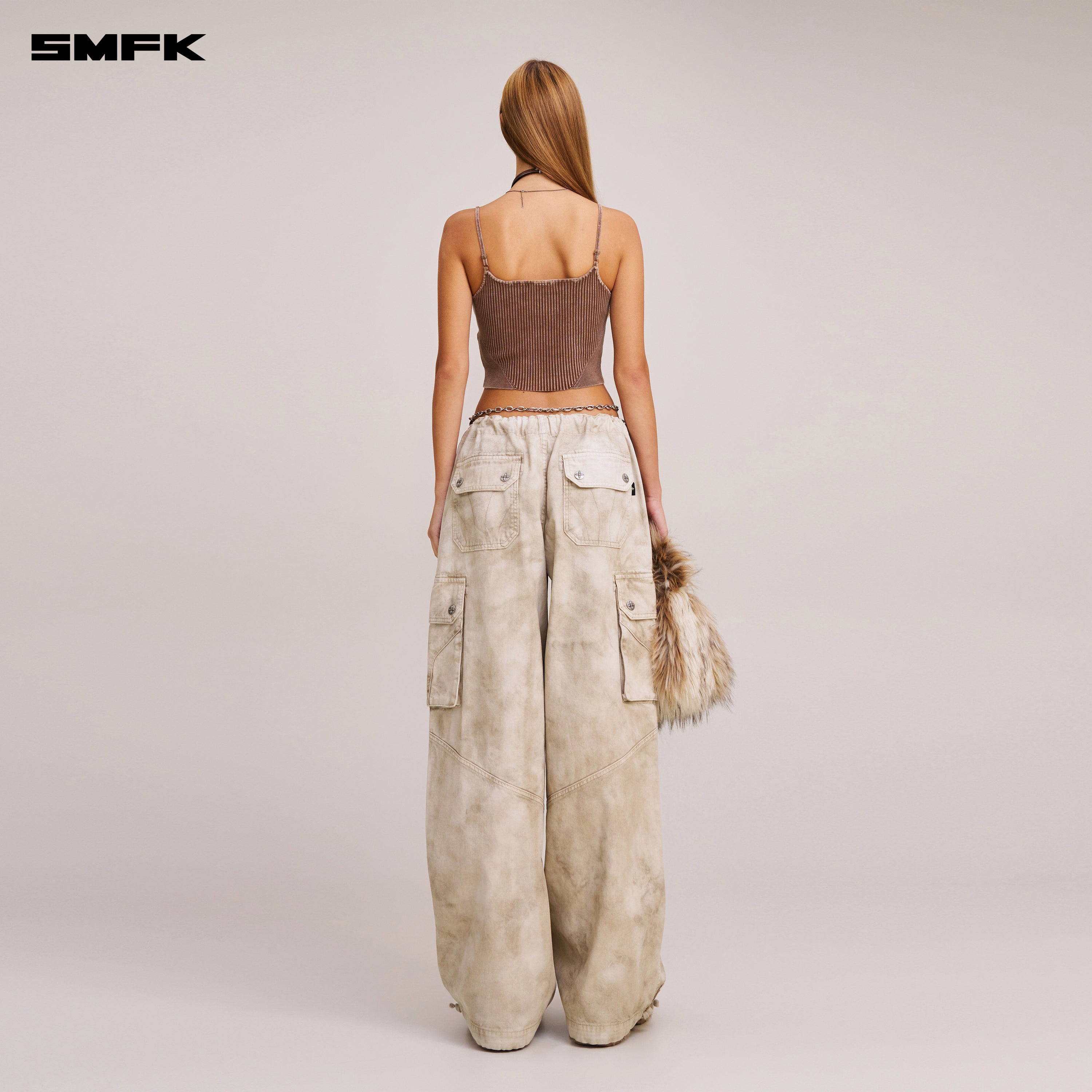 VINTAGE-SAVAGE KNIT CAMISOLE/STONE WASH VANISH BROWN