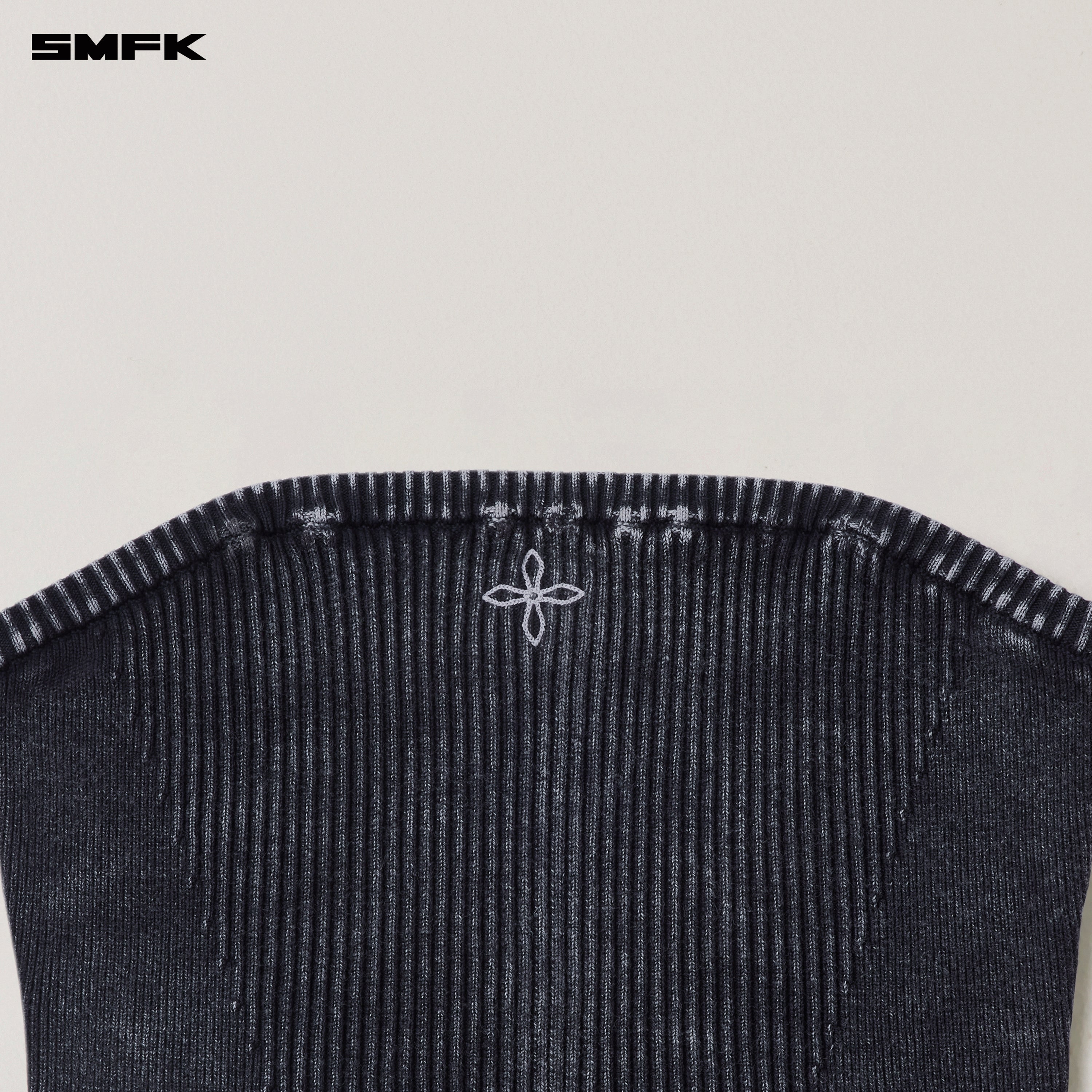 VINTAGE-SAVAGE KNIT BUSTIER/STONE WASH VANISH BLACK