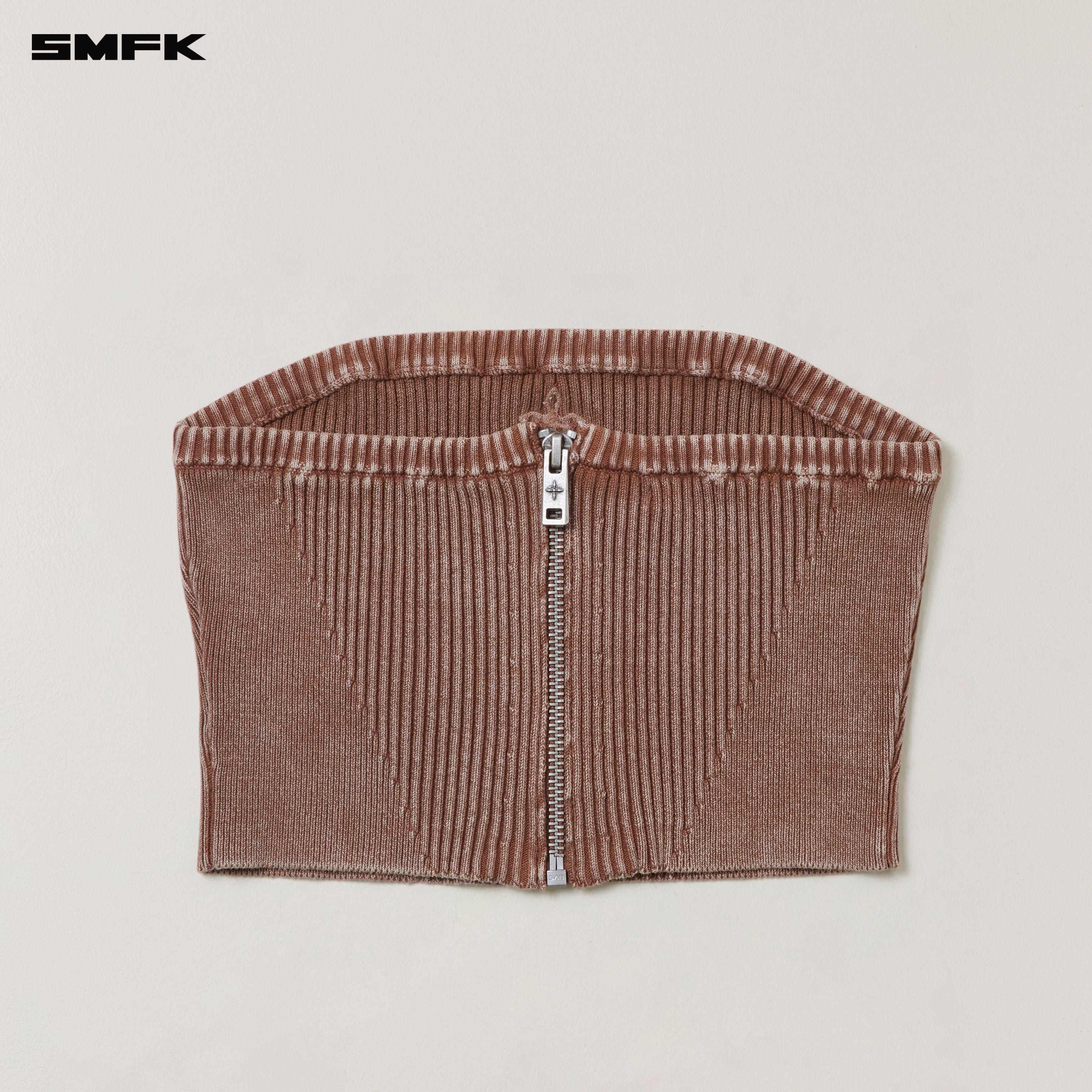 VINTAGE-SAVAGE KNIT BUSTIER/STONE WASH VANISH BROWN