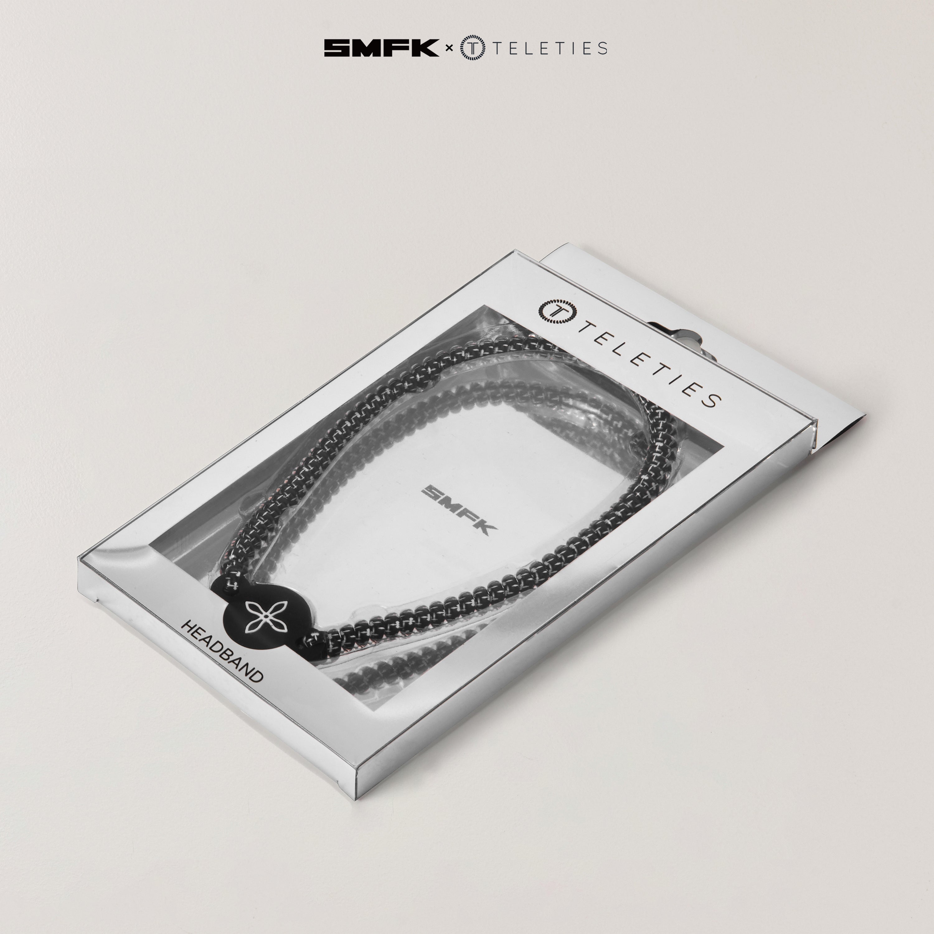 SMFK X TELETIES  Headband Black and white