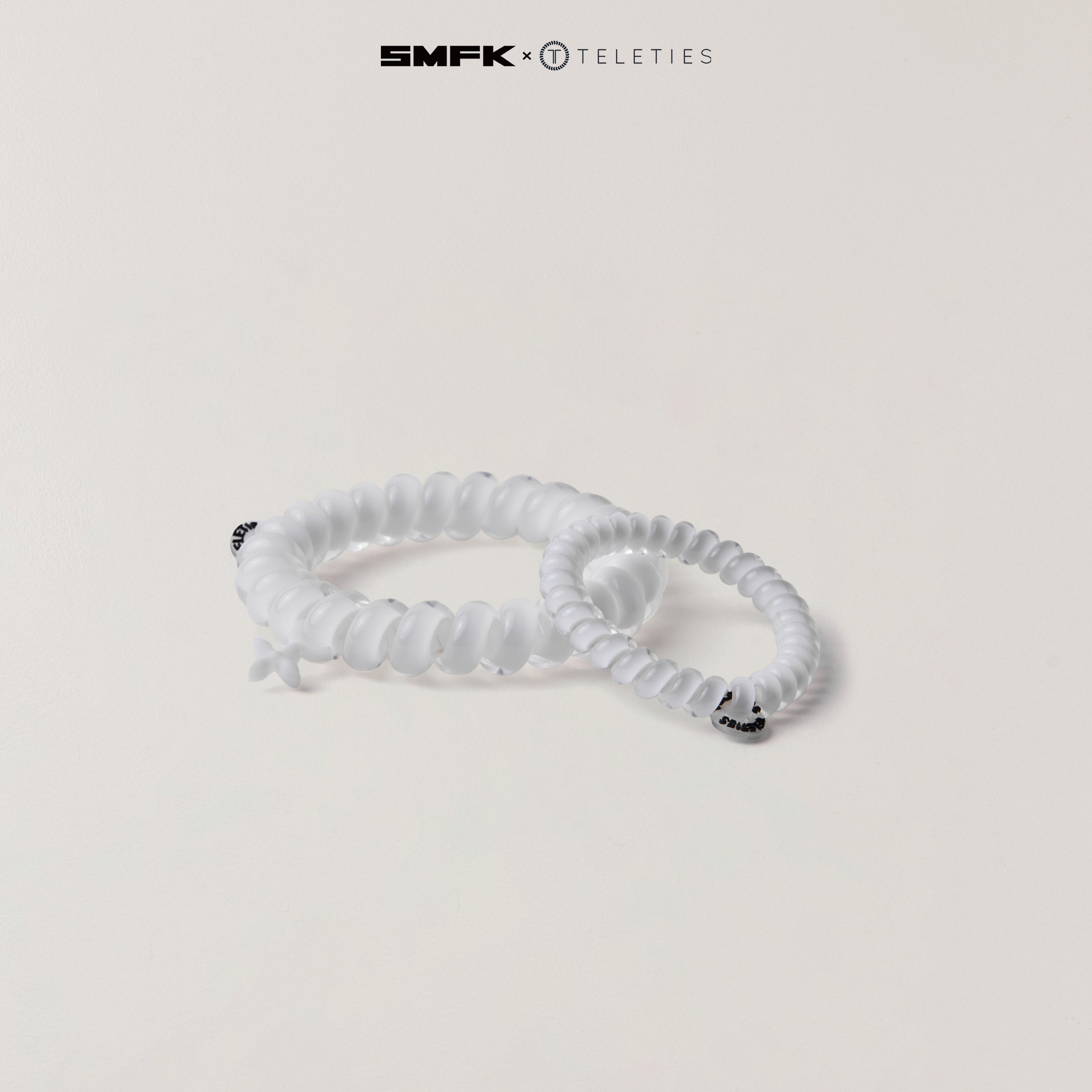 SMFK X TELETIES Hair Ties White