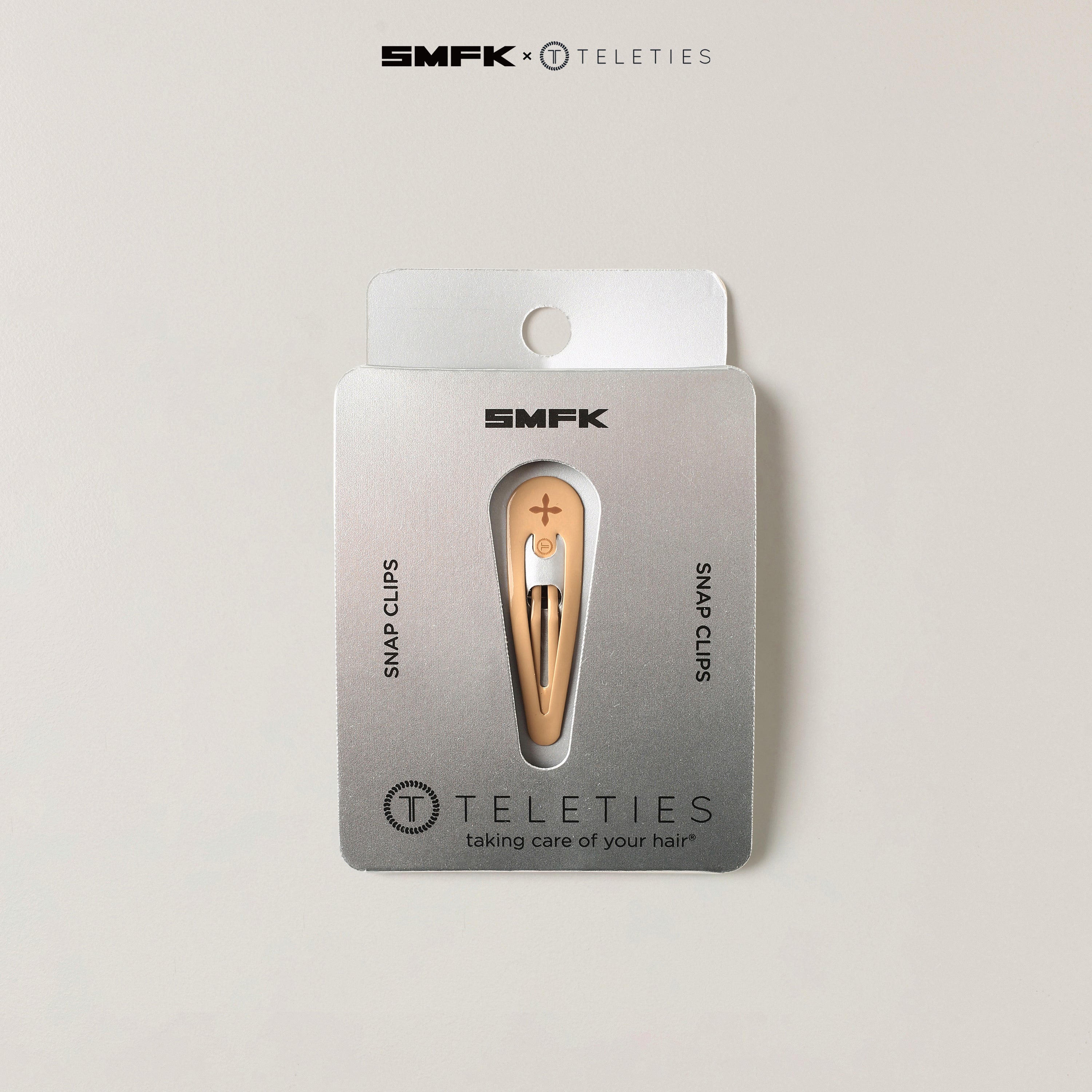 SMFK X TELETIES Snap Clips SAND COLOR