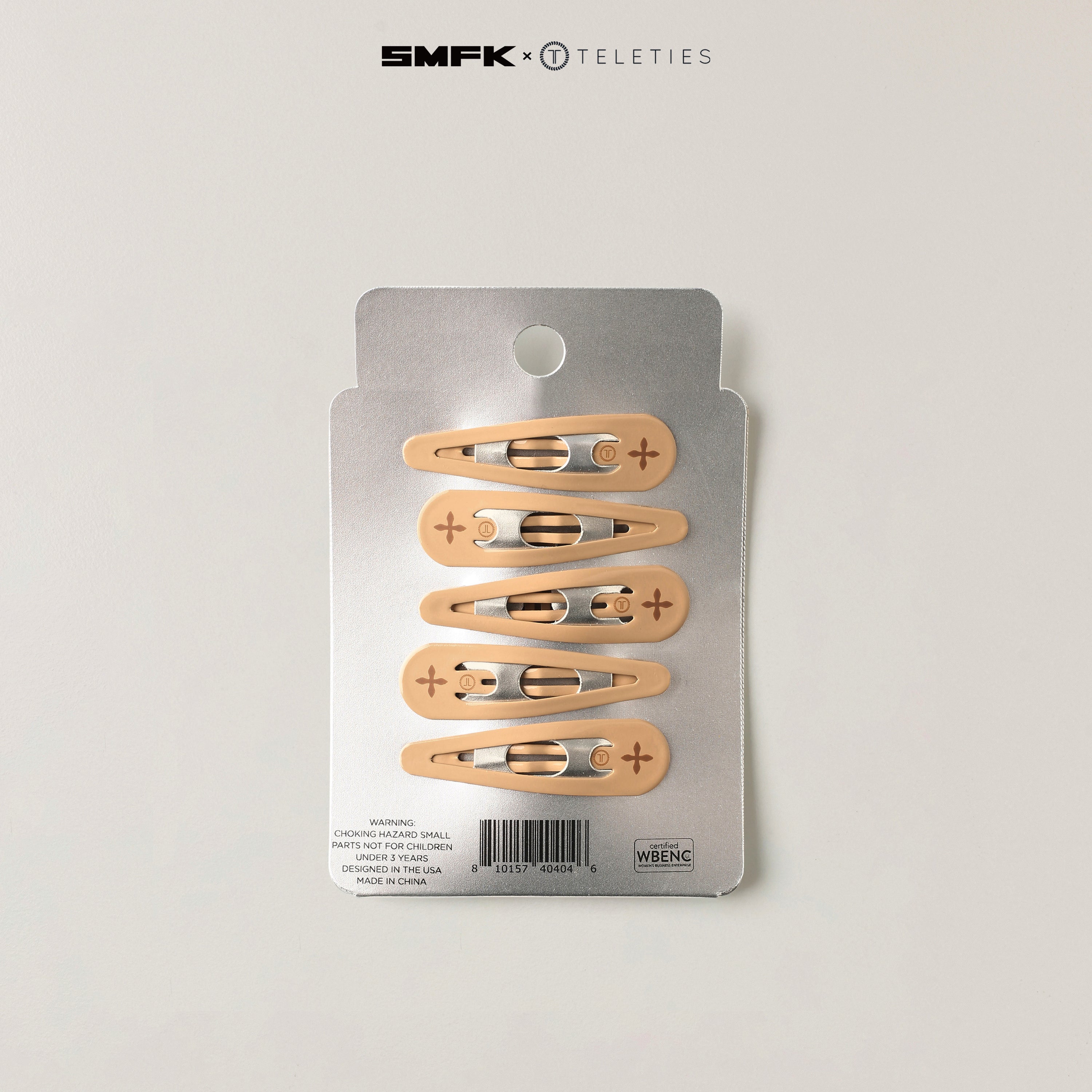 SMFK X TELETIES Snap Clips SAND COLOR