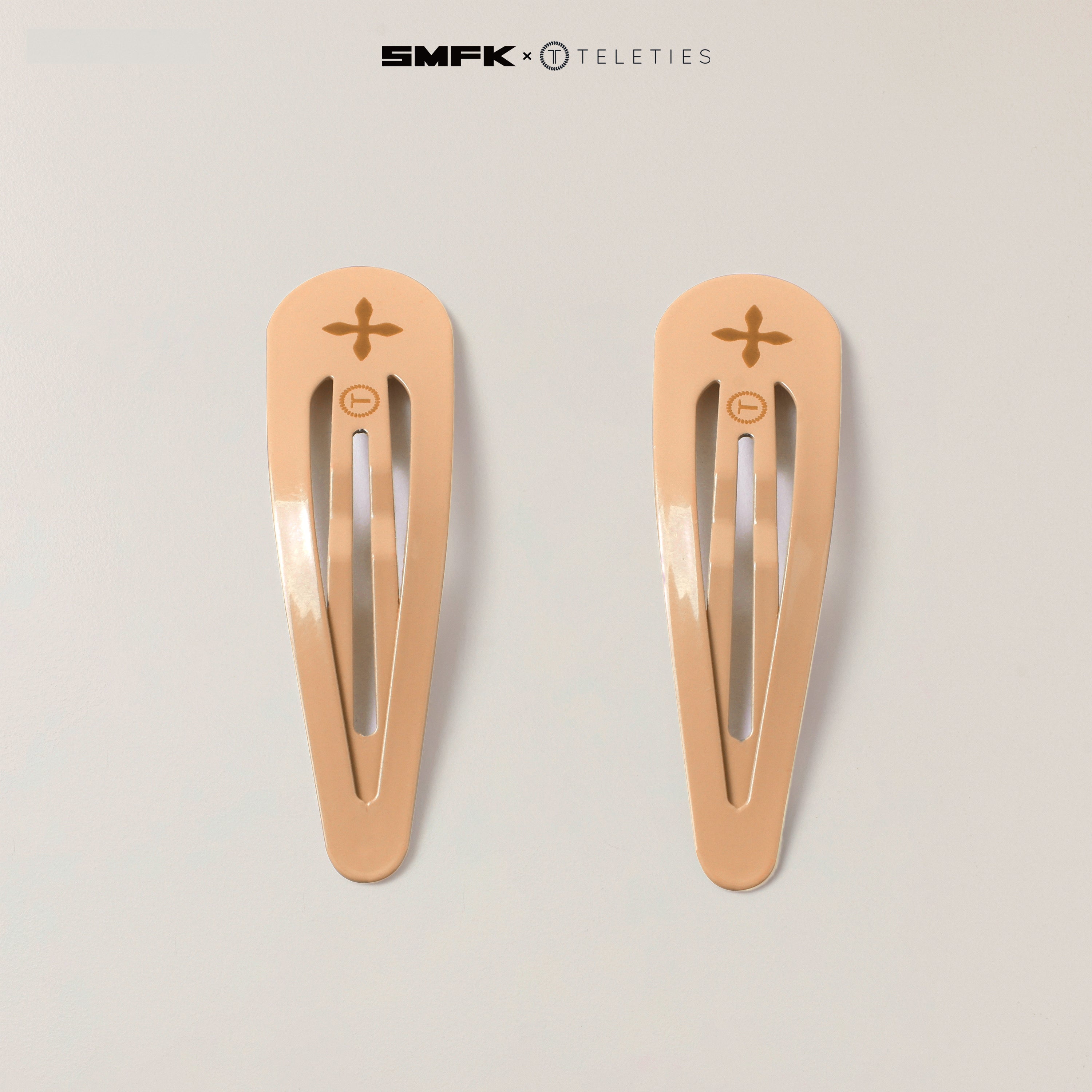 SMFK X TELETIES Snap Clips SAND COLOR