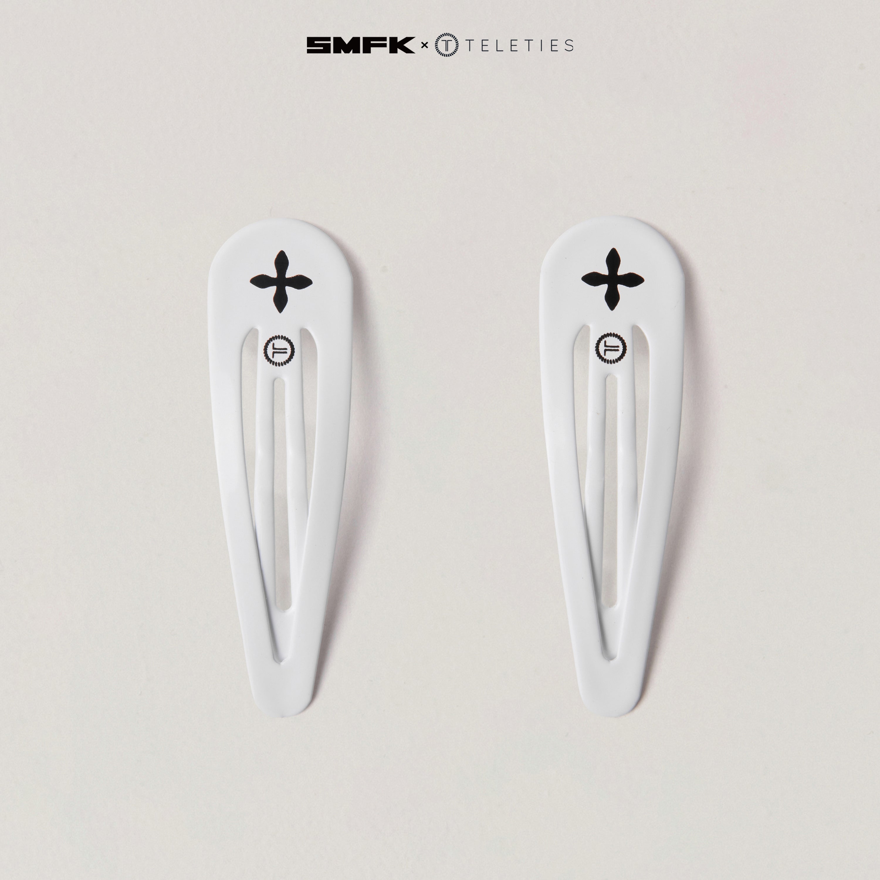 SMFK X TELETIES ウォータードロップクリップ ホワイト