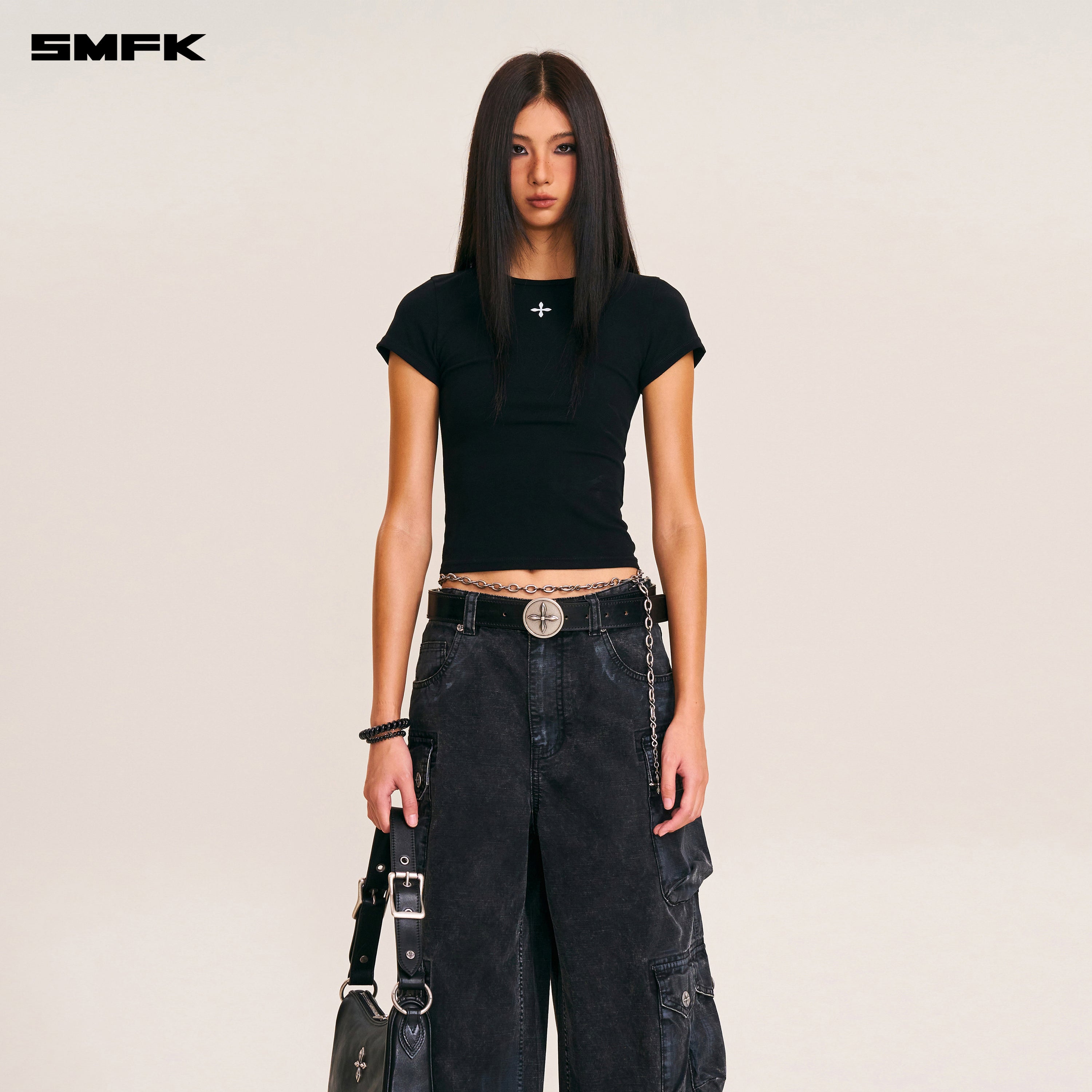 VINTAGE STORM FADE BODY TEE WILD BLACK