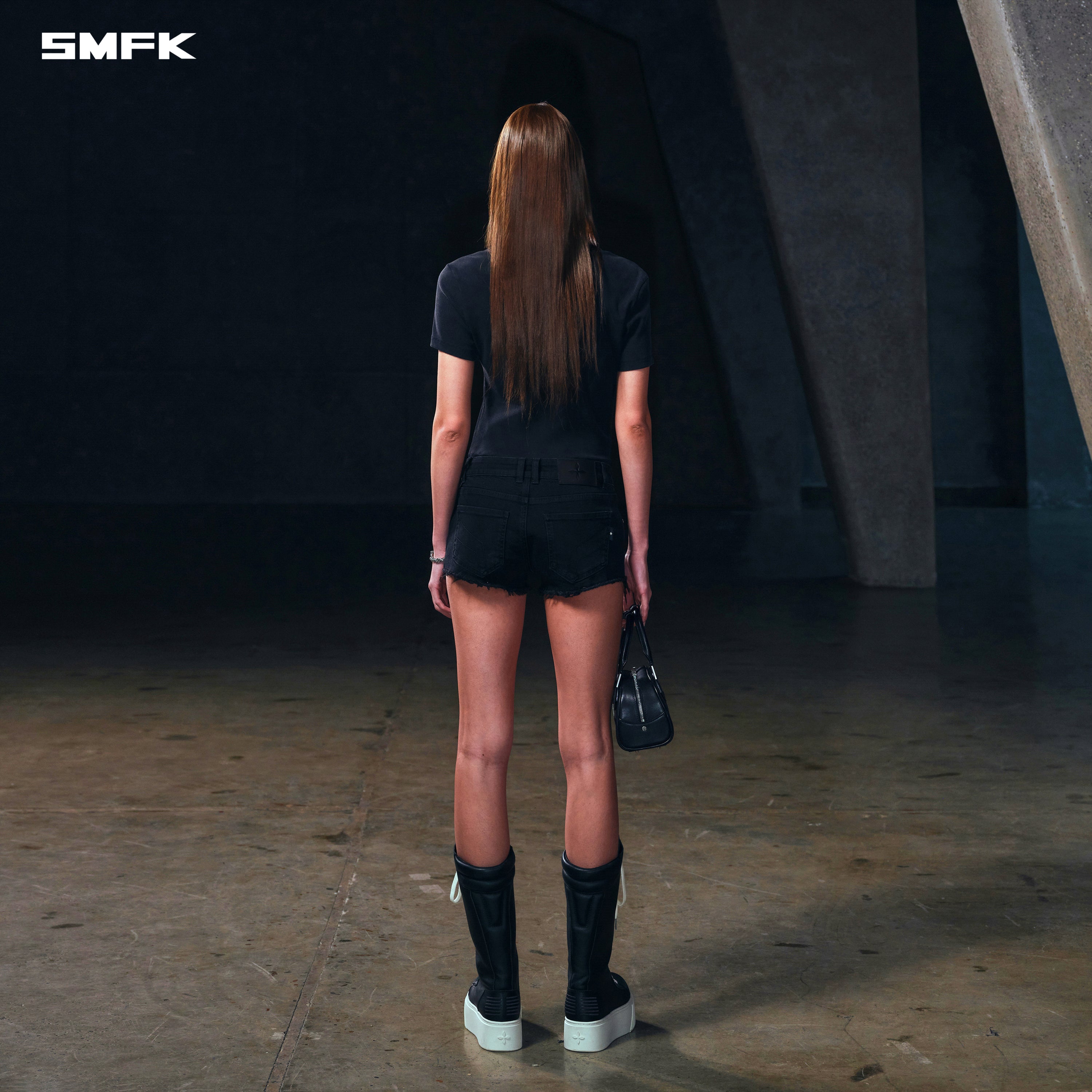 VINTAGE VANISH SILK TEE/GARMENT DYE VANISH BLACK