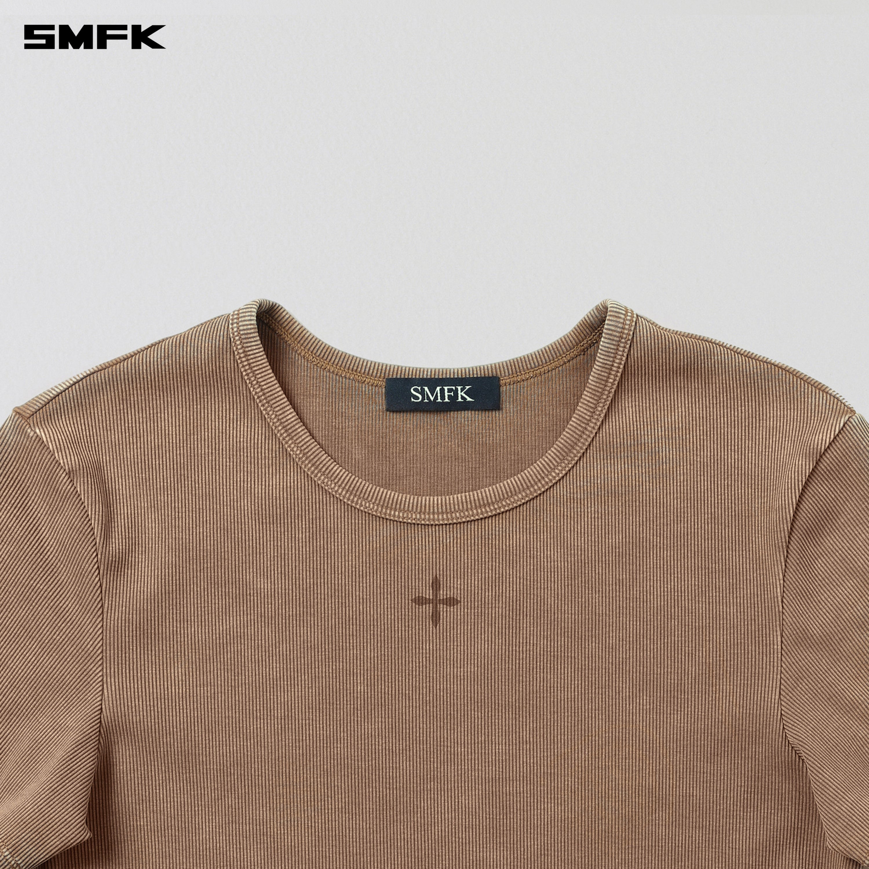 VINTAGE VANISH SILK TEE/GARMENT DYE VANISH BROWN