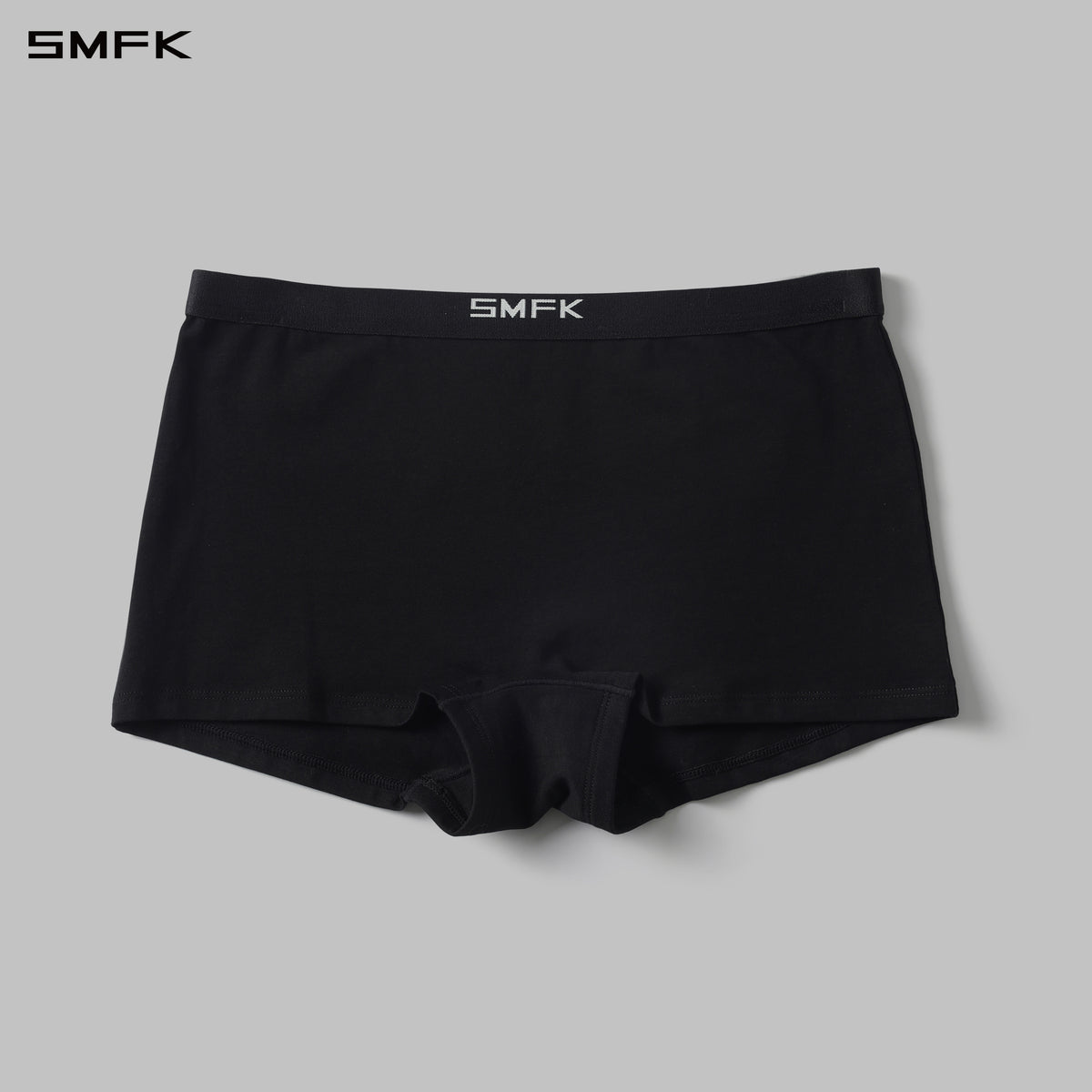 POISE FLAT SPORTS UNDERPANTS-2P/COMBED COTTON+SPANDEX WILD BLACK