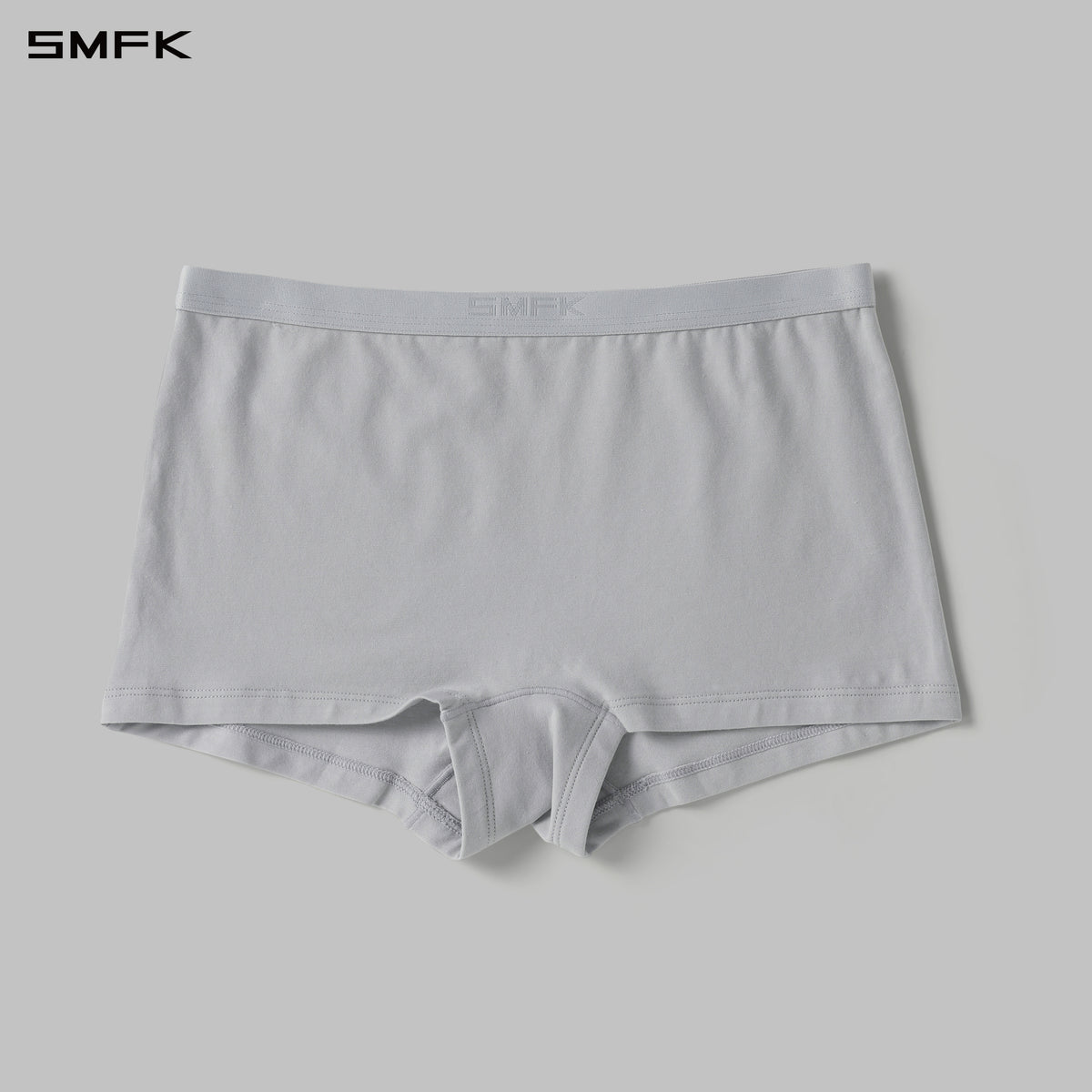 POISE FLAT SPORTS UNDERPANTS-2P/COMBED COTTON+SPANDEX GLACIER GREY