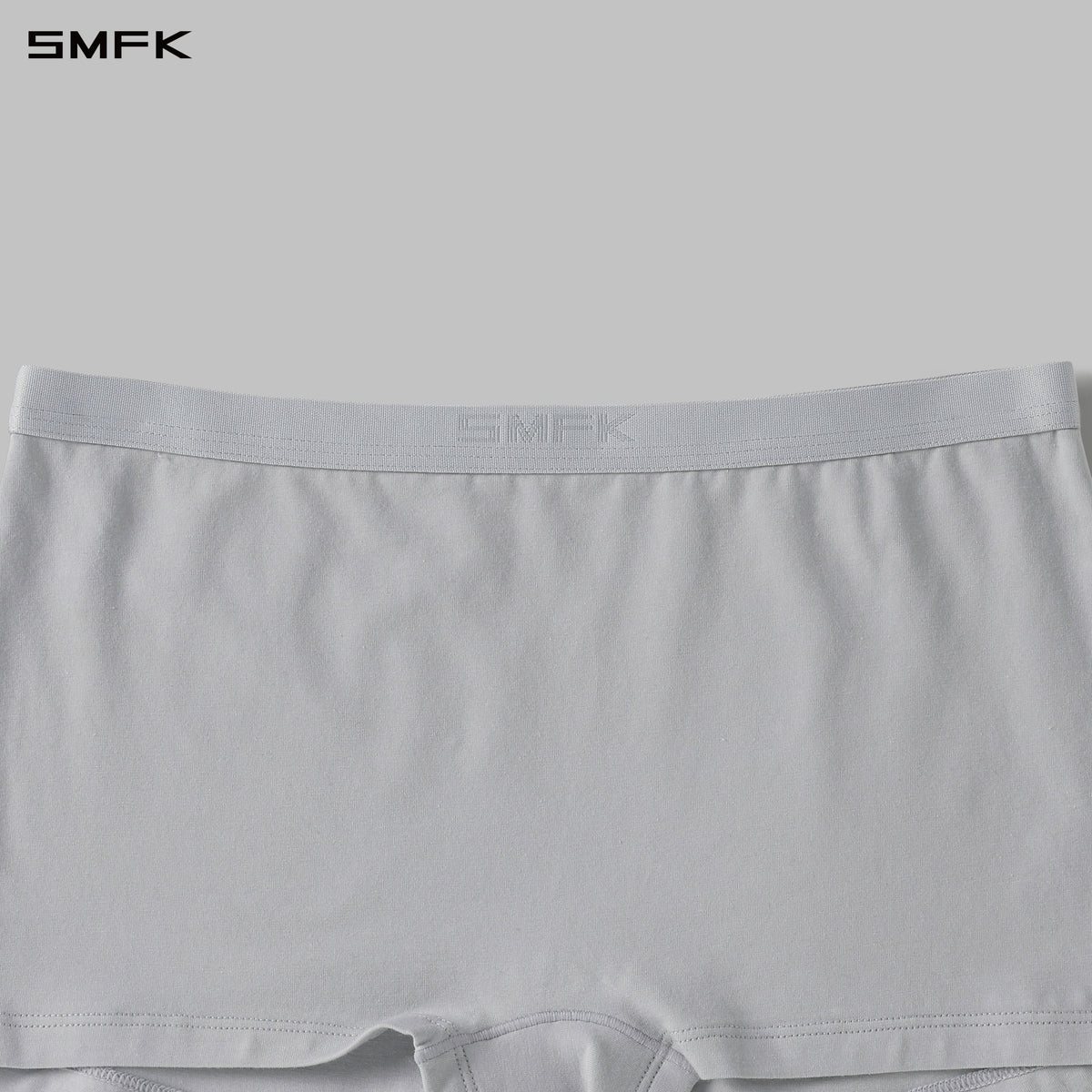 POISE FLAT SPORTS UNDERPANTS-2P/COMBED COTTON+SPANDEX GLACIER GREY