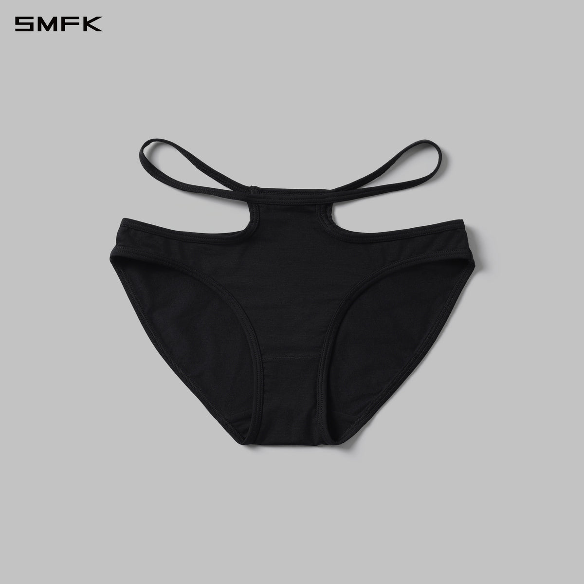 POISE CRISSCROSS STRAP UNDERWEAR-1P/LENZING TENCEL+LENZING MODAL WILD BLACK