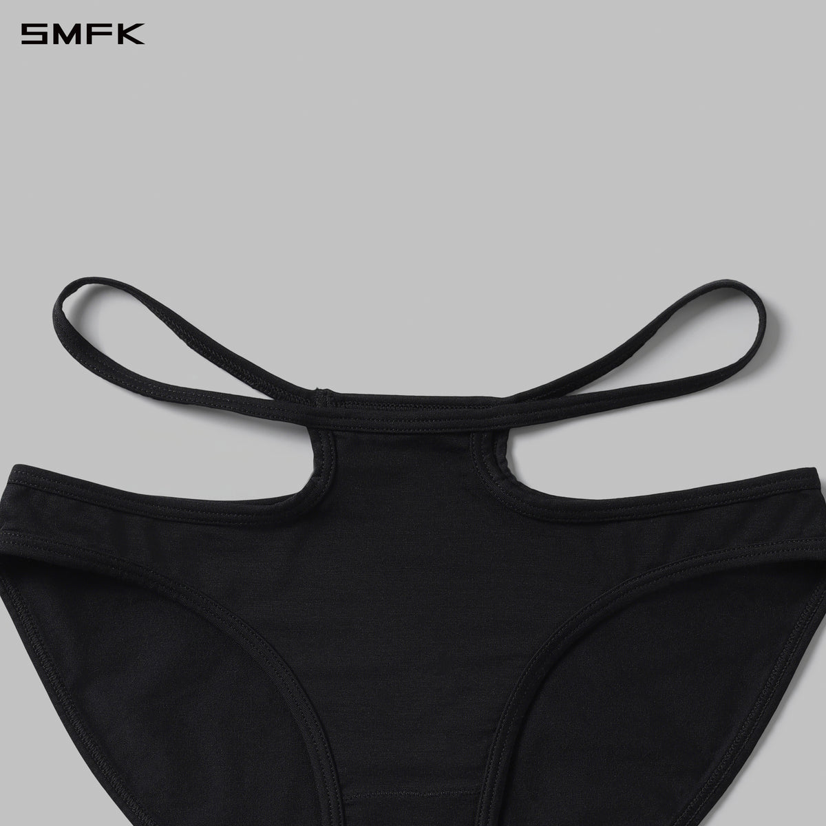POISE CRISSCROSS STRAP UNDERWEAR-1P/LENZING TENCEL+LENZING MODAL WILD BLACK