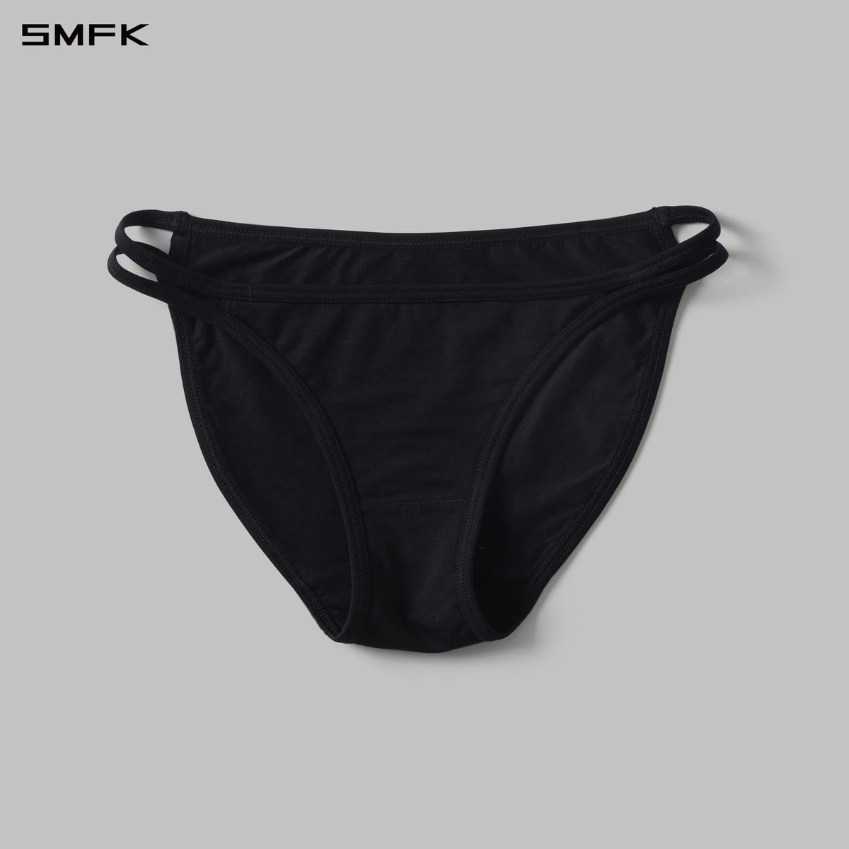 POISE SIDE CUT-OUT TRIANGLE UNDERWEAR-2P/LENZING TENCEL+LENZING MODAL WILD BLACK