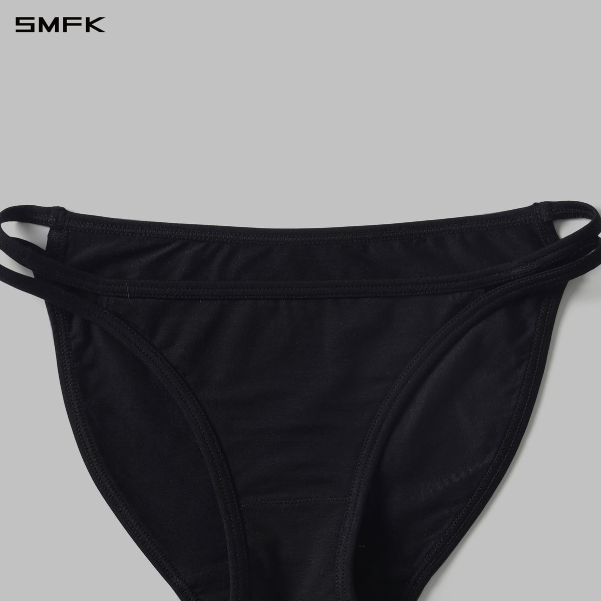 POISE SIDE CUT-OUT TRIANGLE UNDERWEAR-2P/LENZING TENCEL+LENZING MODAL WILD BLACK