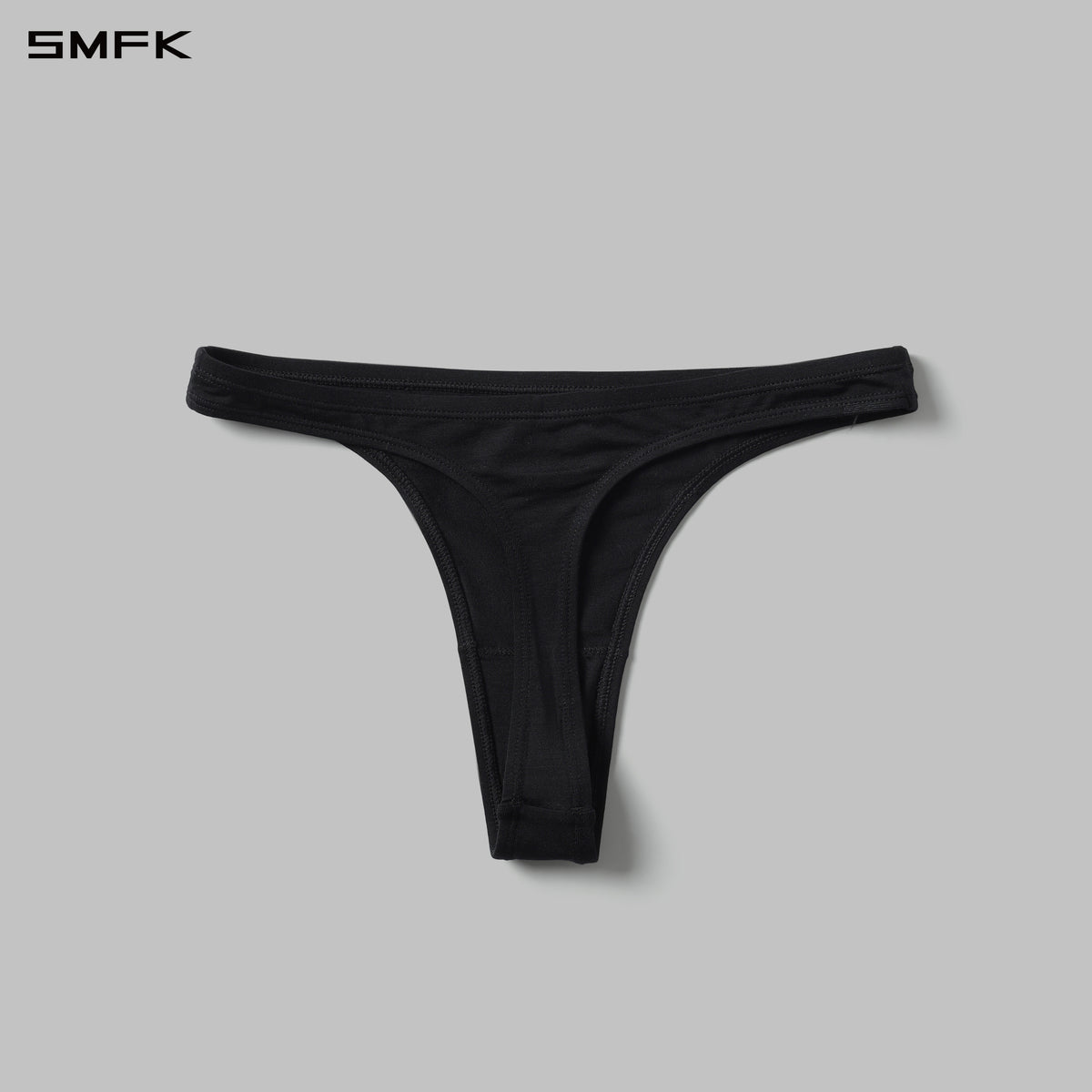 POISE THONG UNDERWEAR-2P/LENZING TENCEL+LENZING MODAL WILD BLACK