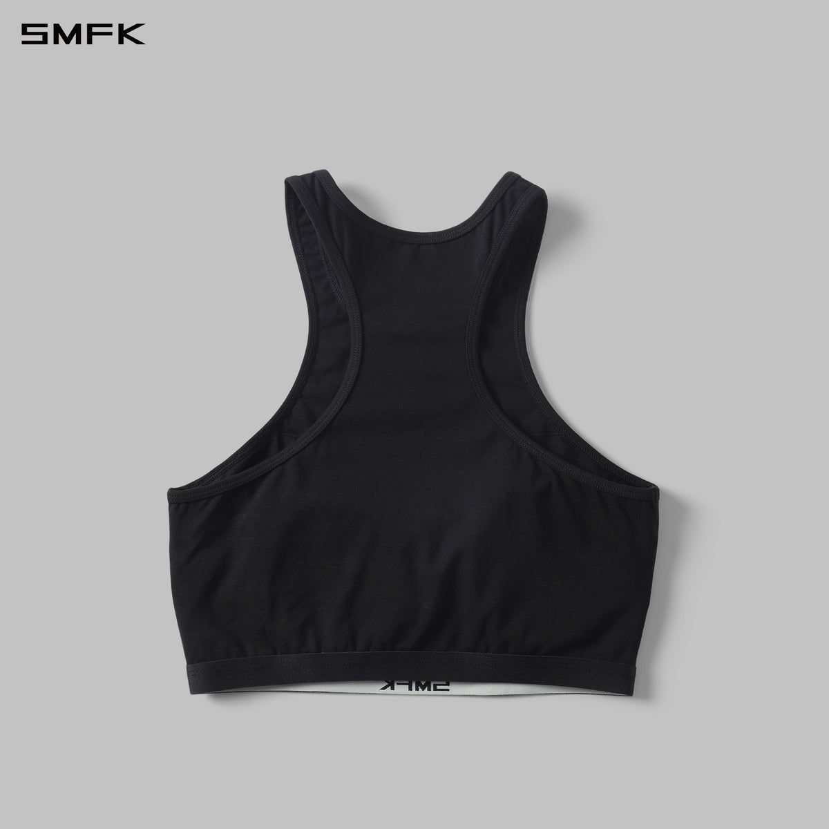 POISE ROUND NECK SPORTS BRALETTE WITH PADDING/COMBED COTTON+SPANDEX WILD BLACK