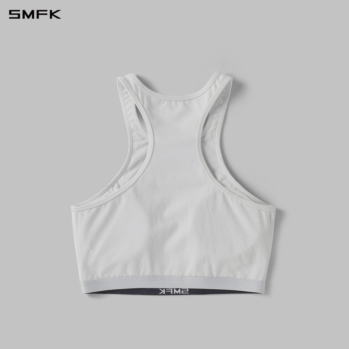 POISE ROUND NECK SPORTS BRALETTE WITH PADDING/COMBED COTTON+SPANDEX MOONLIGHT WHITE