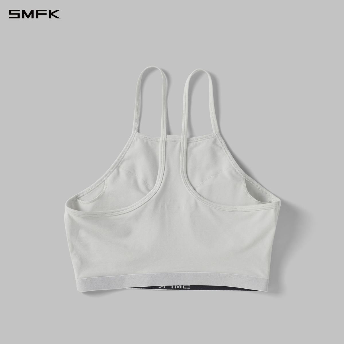 POISE ROUND NECK STRAPLESS SPORTS BRALETTE WITH PADDING/COMBED COTTON+SPANDEX MOONLIGHT WHITE