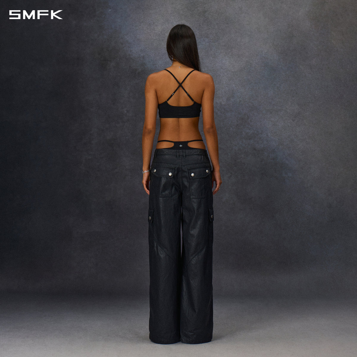 POISE ROUND NECK CROPPED BRALETTE WITH PADDING/LENZING TENCEL+LENZING MODAL WILD BLACK